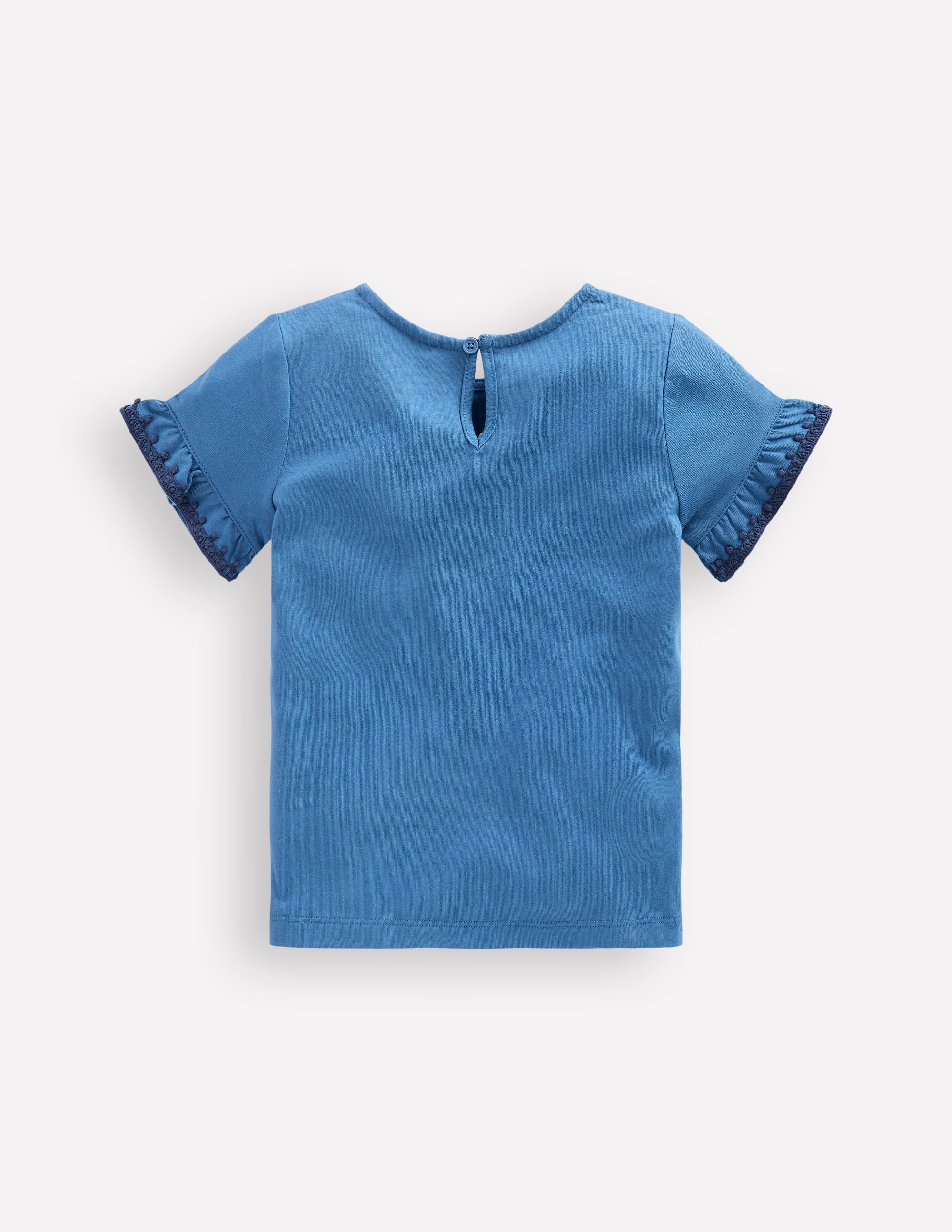 T-Shirt mit Rüschenärmeln-Delftblau - Image 2