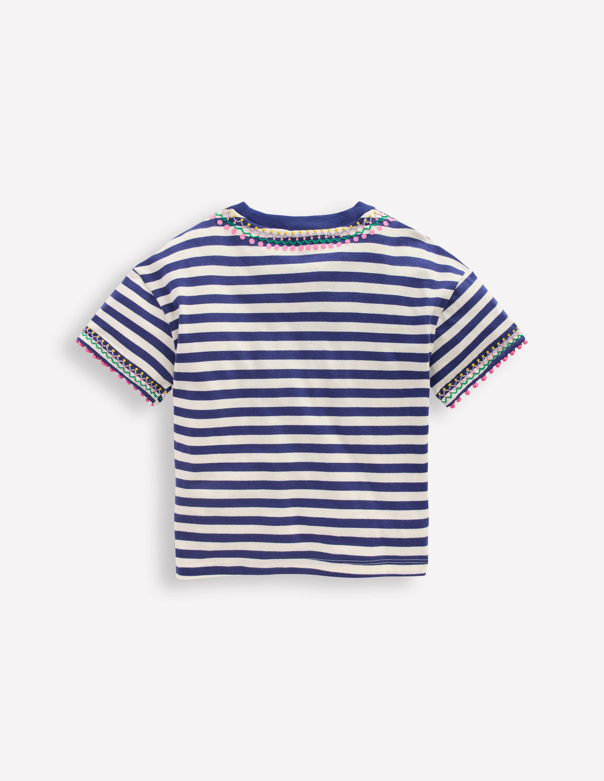 T-shirt décontracté brodé-Bleu Marine - Image 2