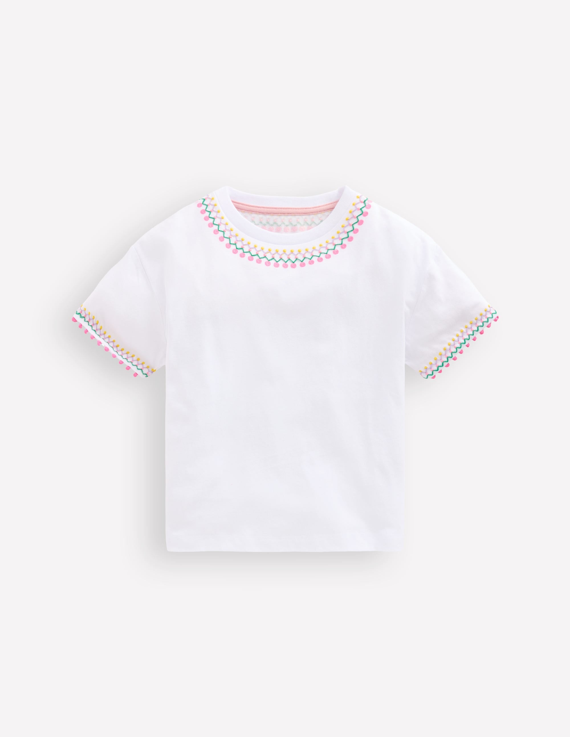 Lockeres T-Shirt mit Stickerei-Weiß - Image 1