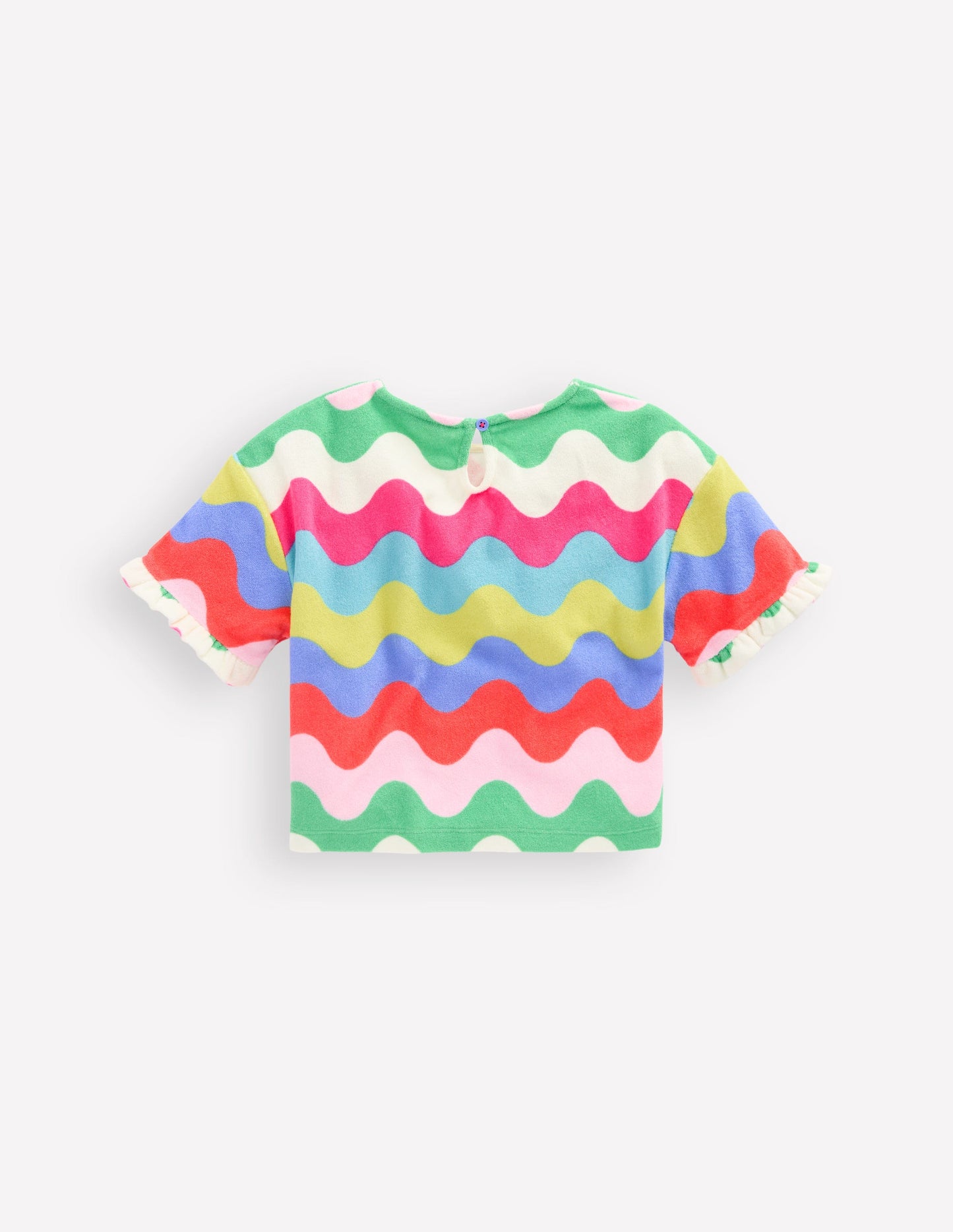 Top en éponge à emmanchures basses-Bunt Wellen Streifen