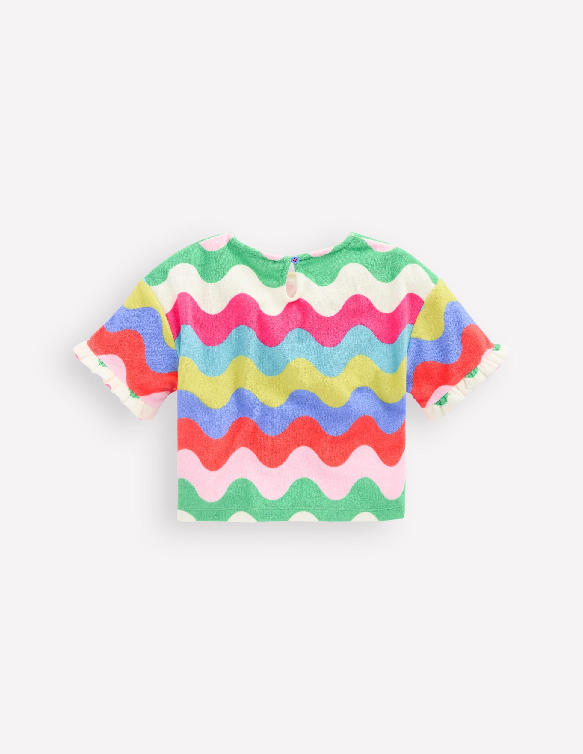 Top en éponge à emmanchures basses-Bunt Wellen Streifen-2