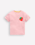 T-shirt imprimé à manches courtes-Fraises rose