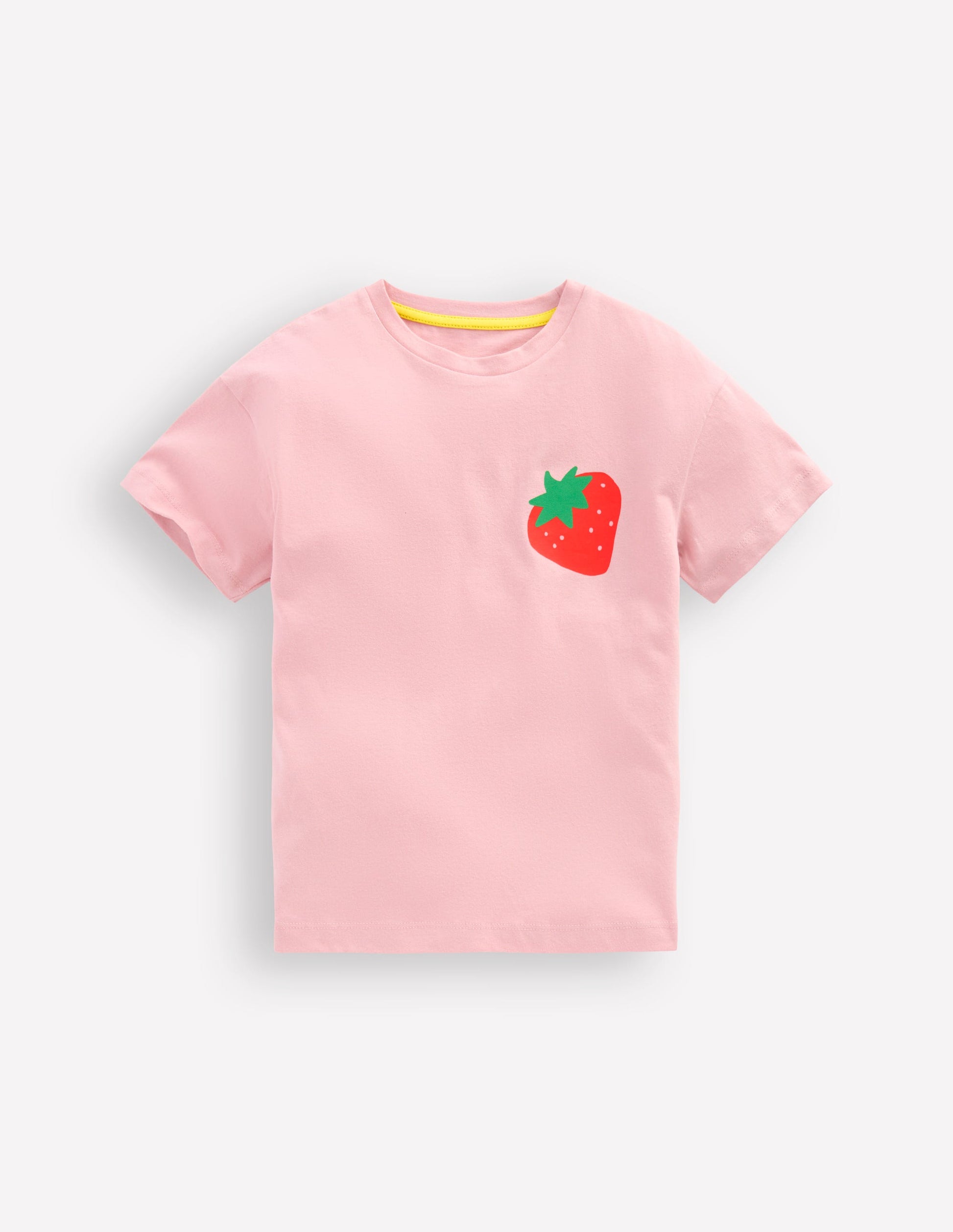 T-Shirt mit Druck-Rosa Erdbeeren-1