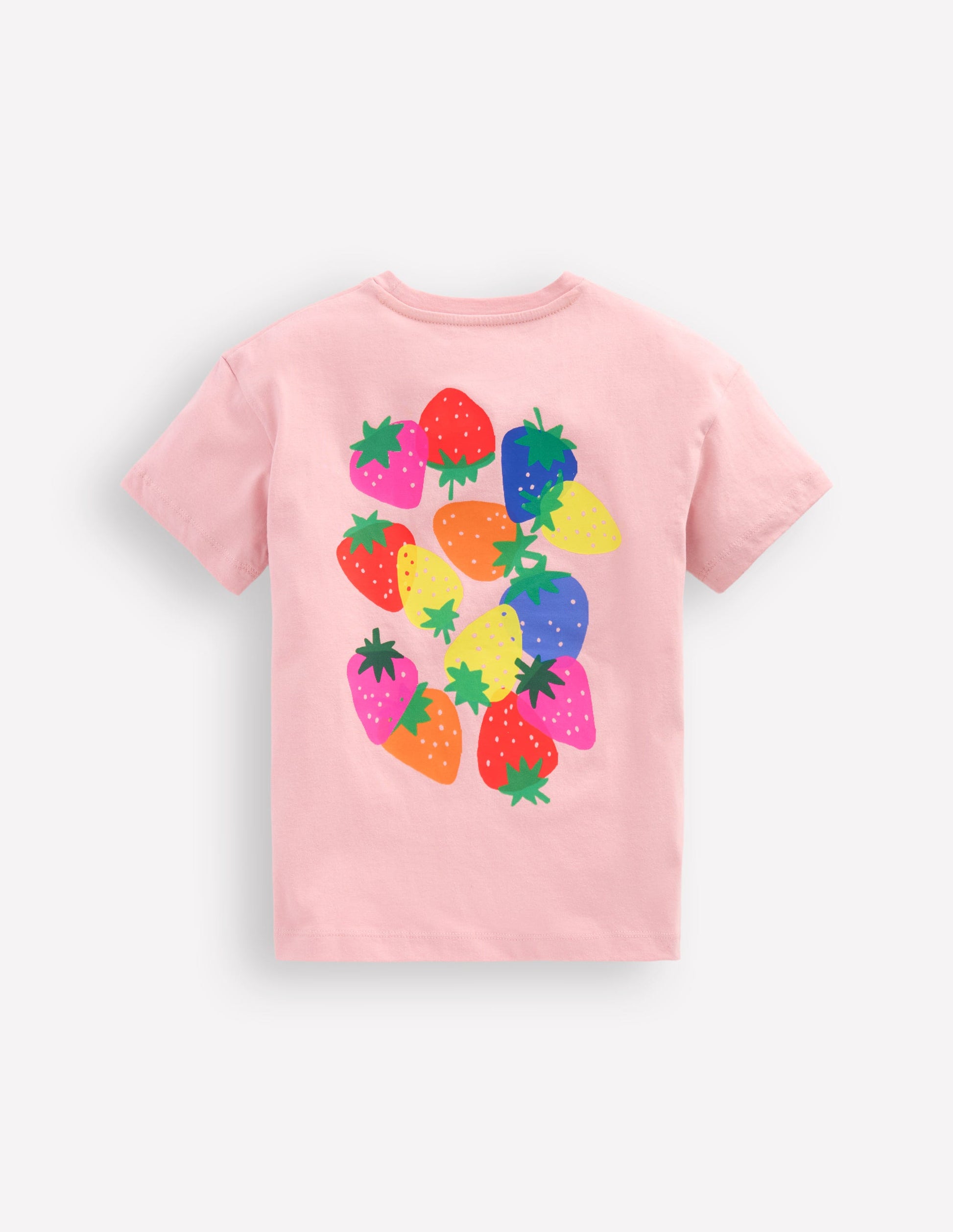 T-Shirt mit Druck-Rosa Erdbeeren-2