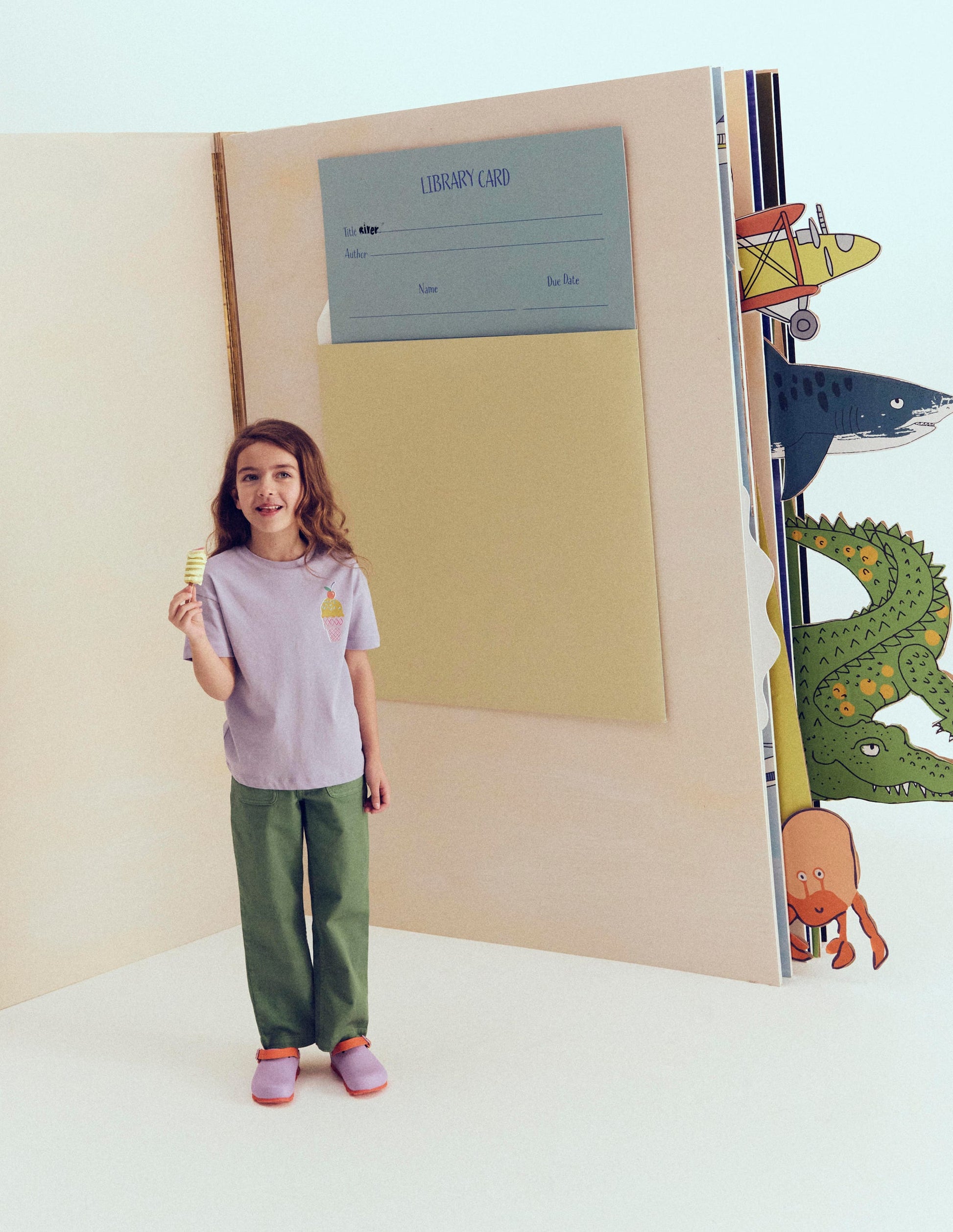 T-Shirt mit Druck-Violett Eiscreme-1