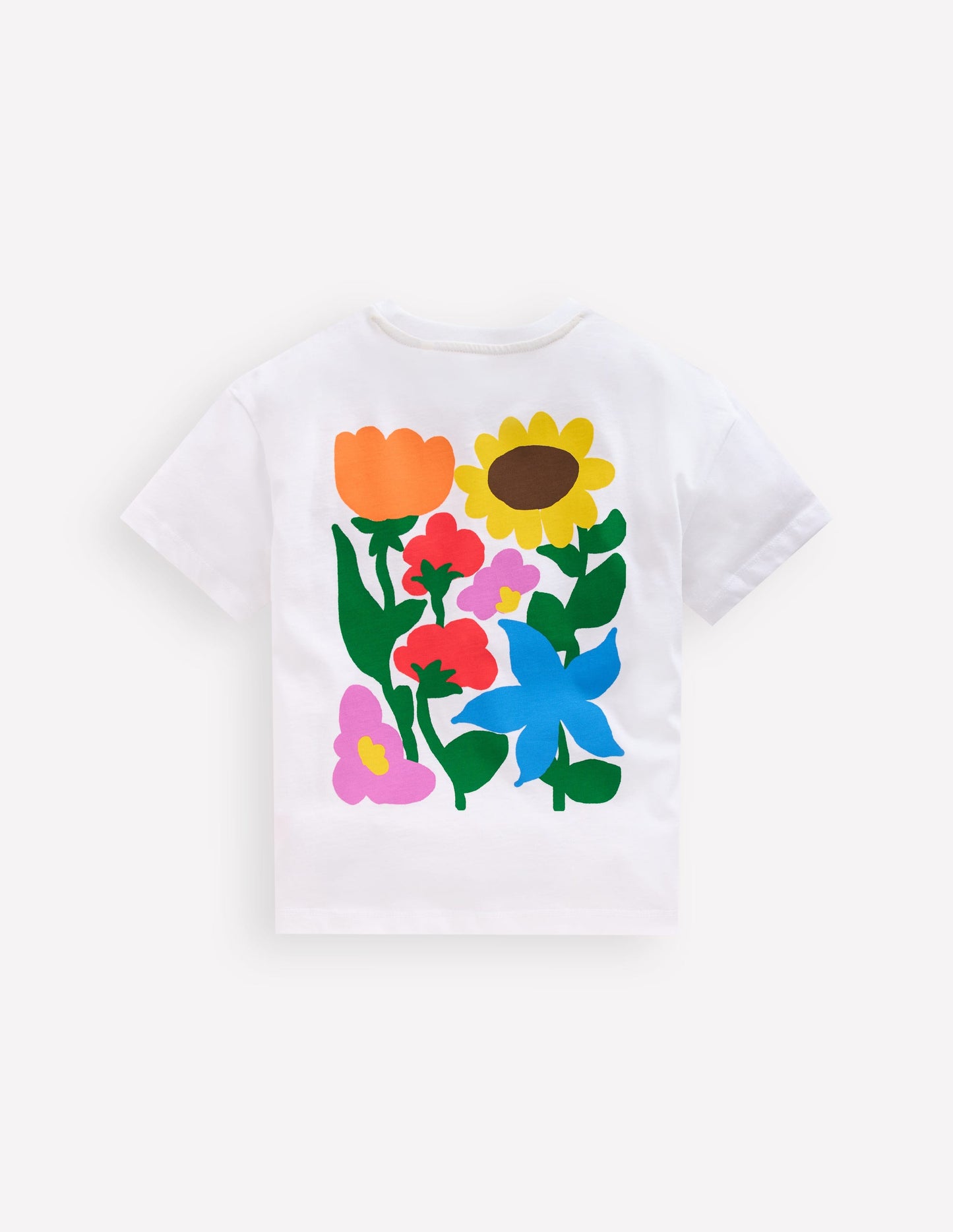 T-shirt imprimé à manches courtes-Fleurs blanc