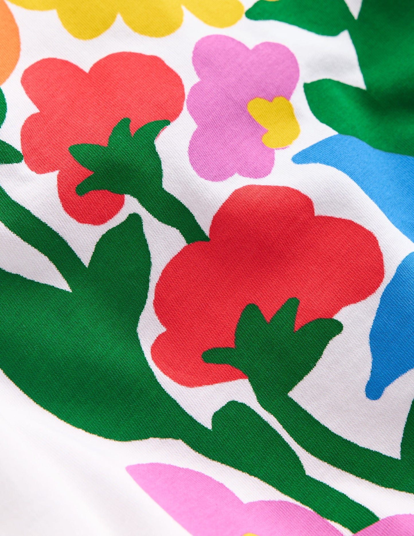 T-shirt imprimé à manches courtes-Fleurs blanc