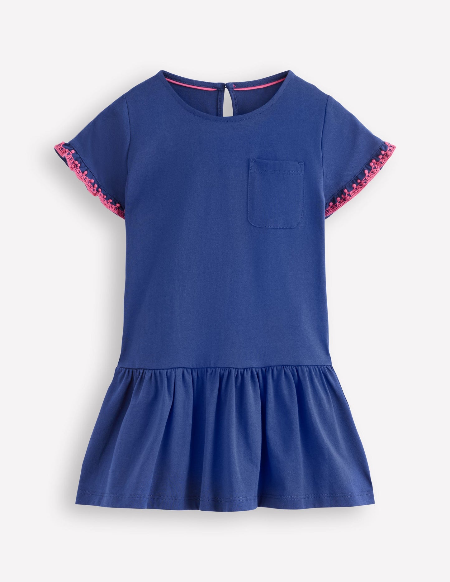 Tunika mit überschnittenen Schultern-Marineblau