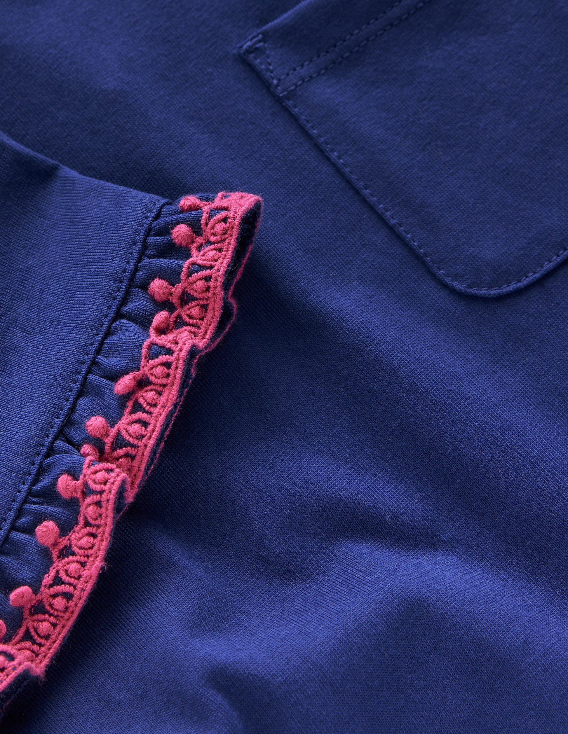 Tunika mit überschnittenen Schultern-Marineblau-3