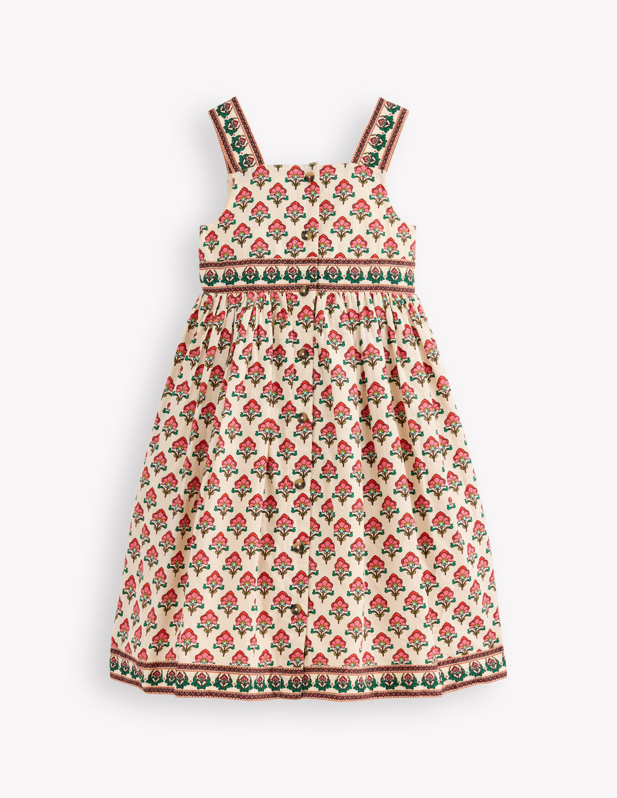 Remy Kleid mit durchgehender Knopfleiste-Holzschnittmuster - Image 1
