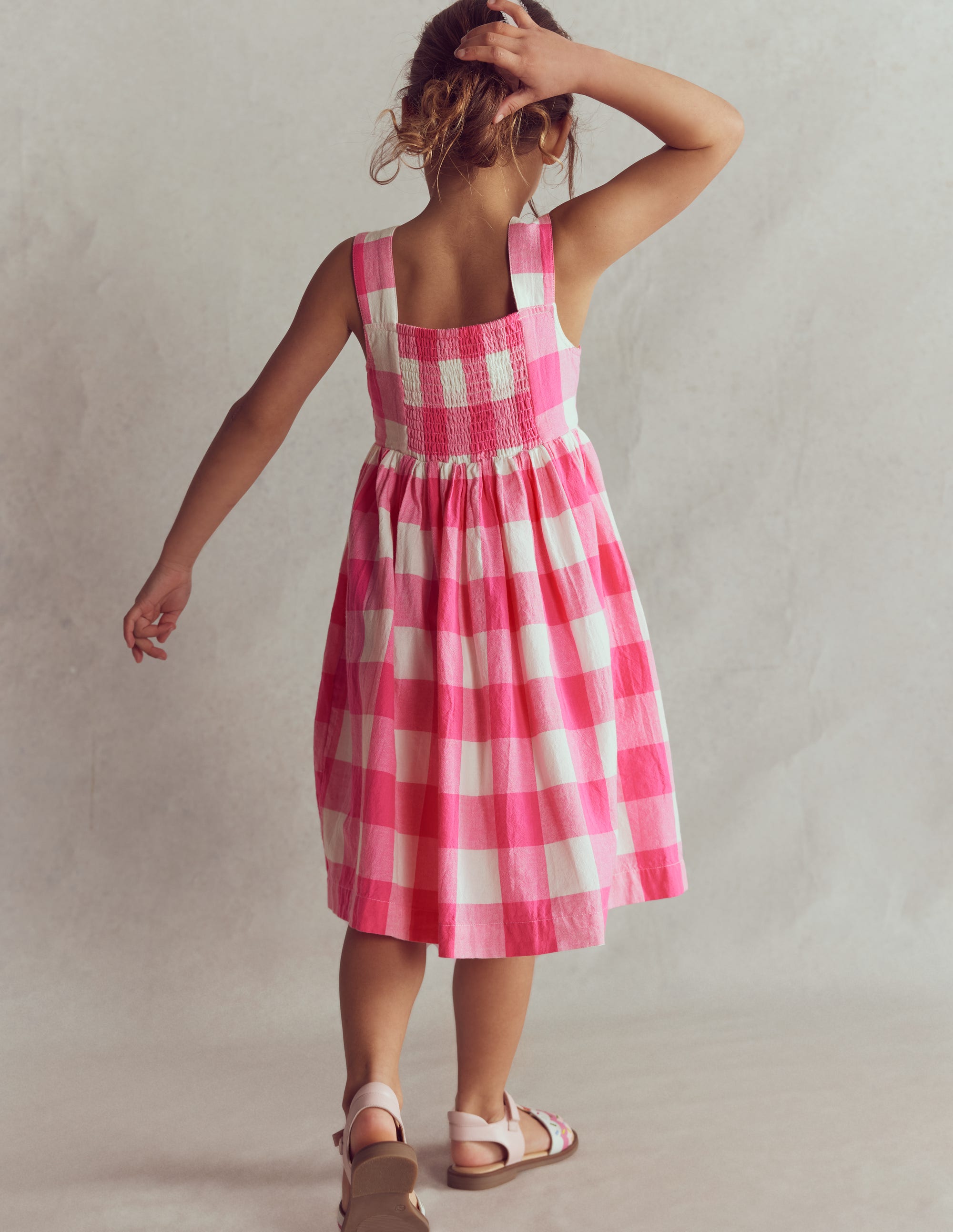 Remy Kleid mit durchgehender Knopfleiste-Kräftiges Rosa Vichykaro - Image 1