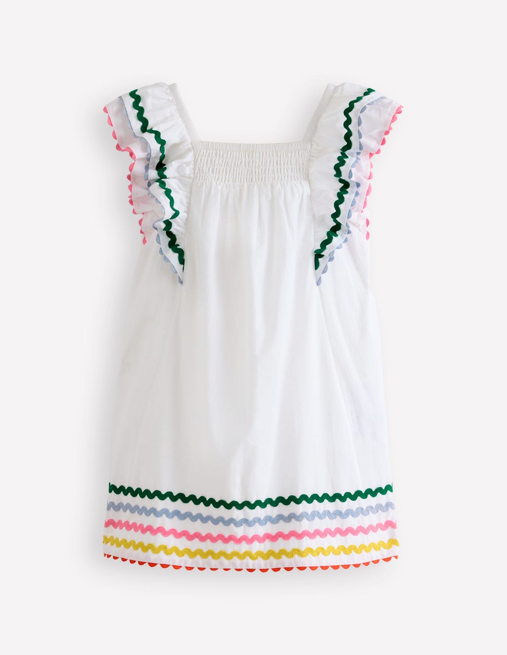 Gewebtes Kleid mit Flatterärmeln-Sanftes Naturweiß - Image 1