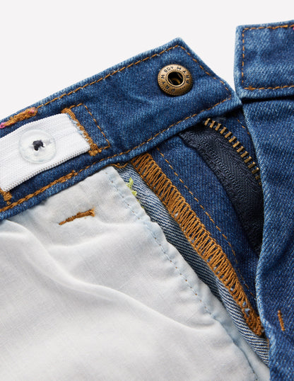 Short en jean-Brodé vintage moyen-4