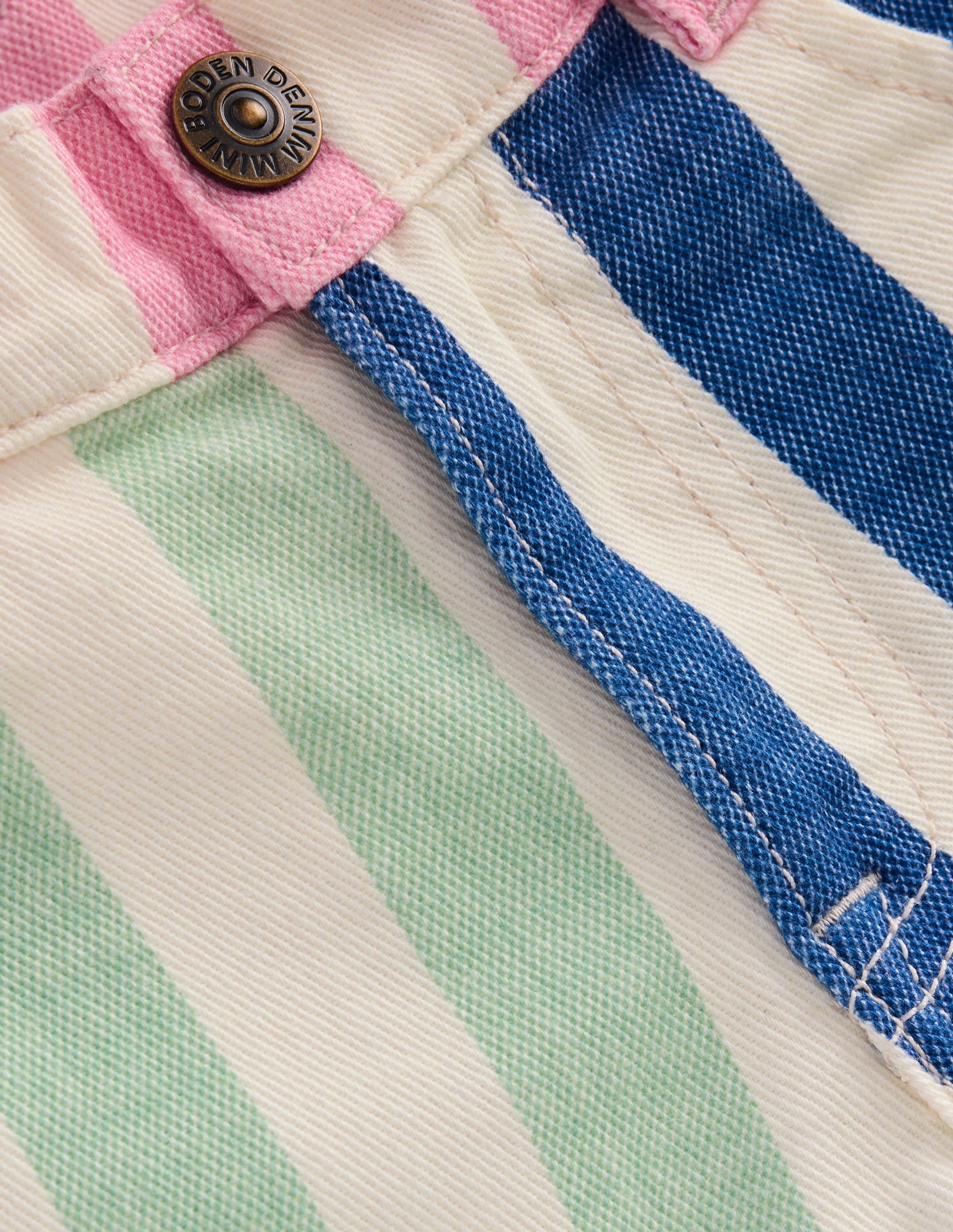 Jeansshorts-Bunt Kuddelmuddel-Streifen - Image 3