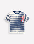 Easy Applique T-shirt-Navy Stripe Sunglasses