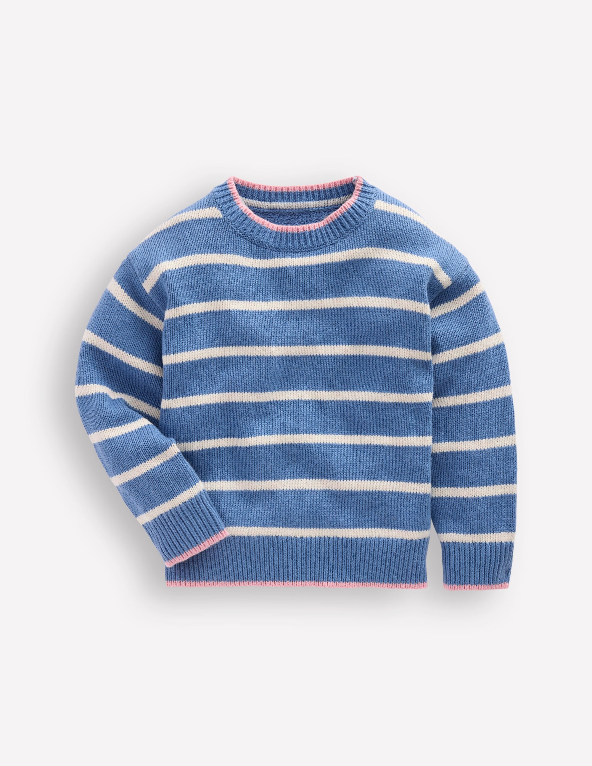 Pullover mit überschnittener Schulter-Silbersee Blau/Beige Meliert - Image 3