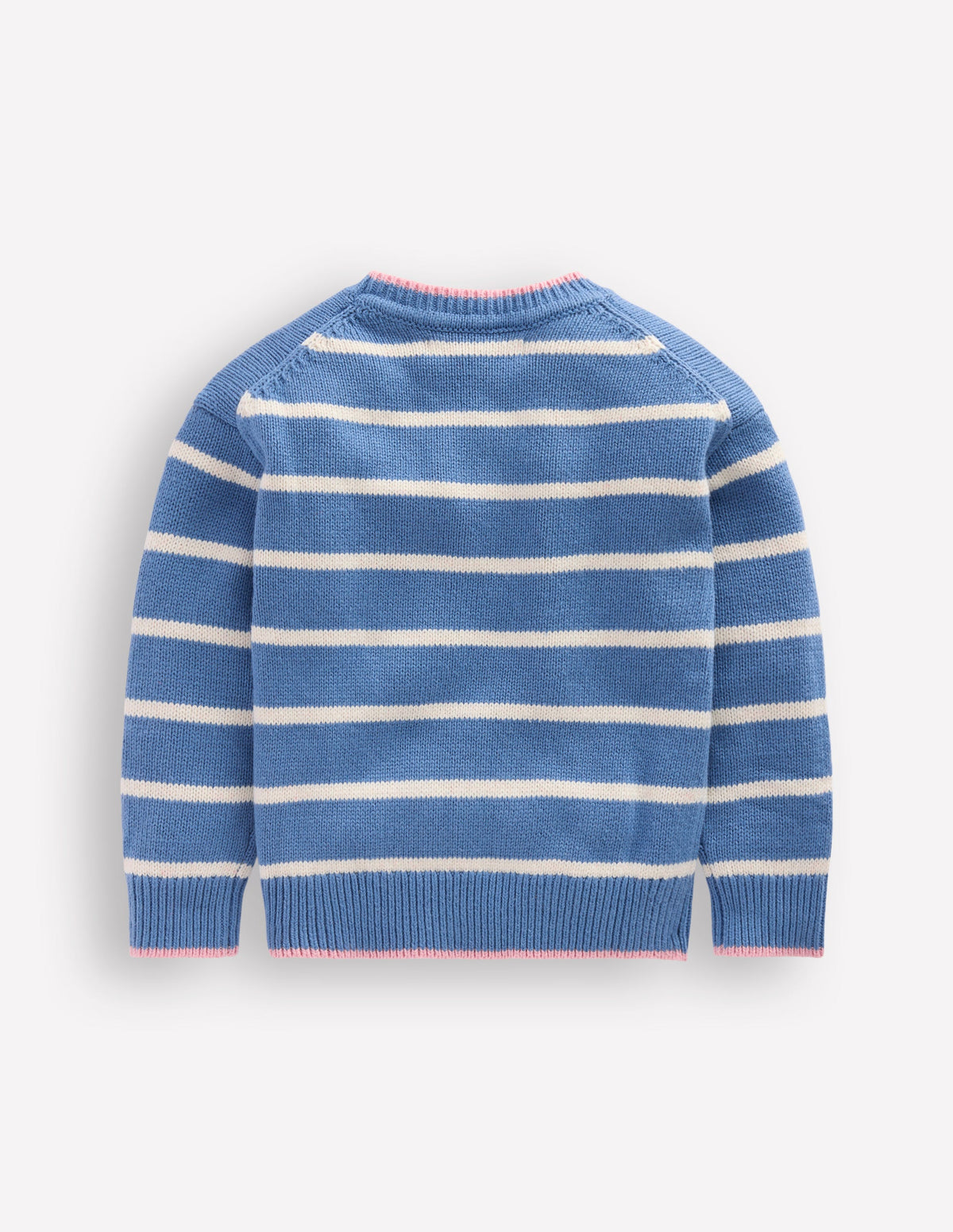 Pullover mit überschnittener Schulter-Silbersee Blau/Beige Meliert - Image 4