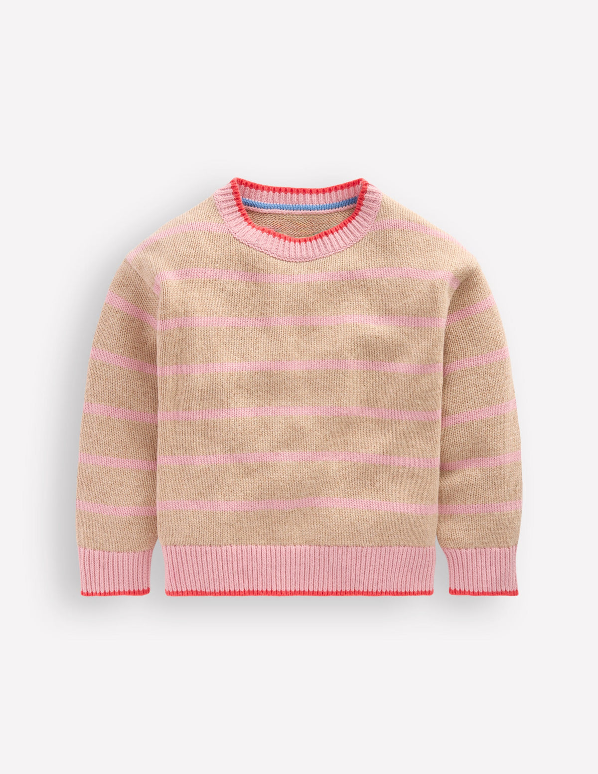 Pullover mit überschnittener Schulter-Chinchilla/Kirschblütenrosa - Image 1