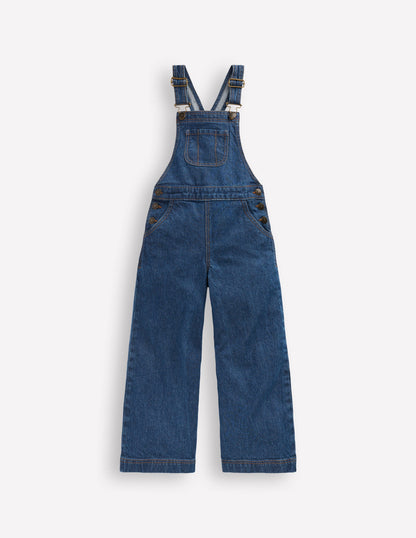 Wide Leg Dungaree-Denim-1