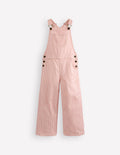 Latzhose mit weitem Bein-Rosa Drillich Streifen