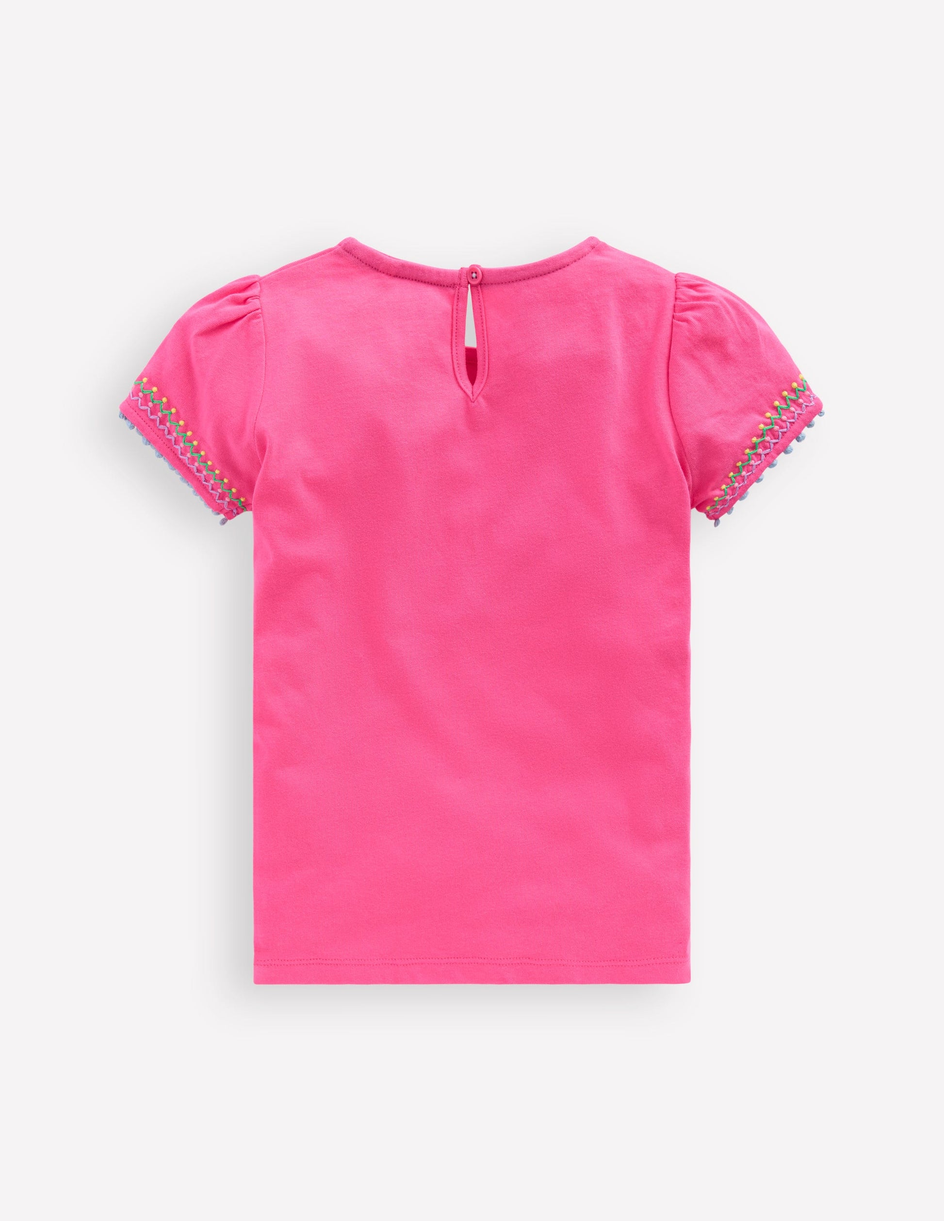T-shirt à manches bouffantes-Rose flamant-2