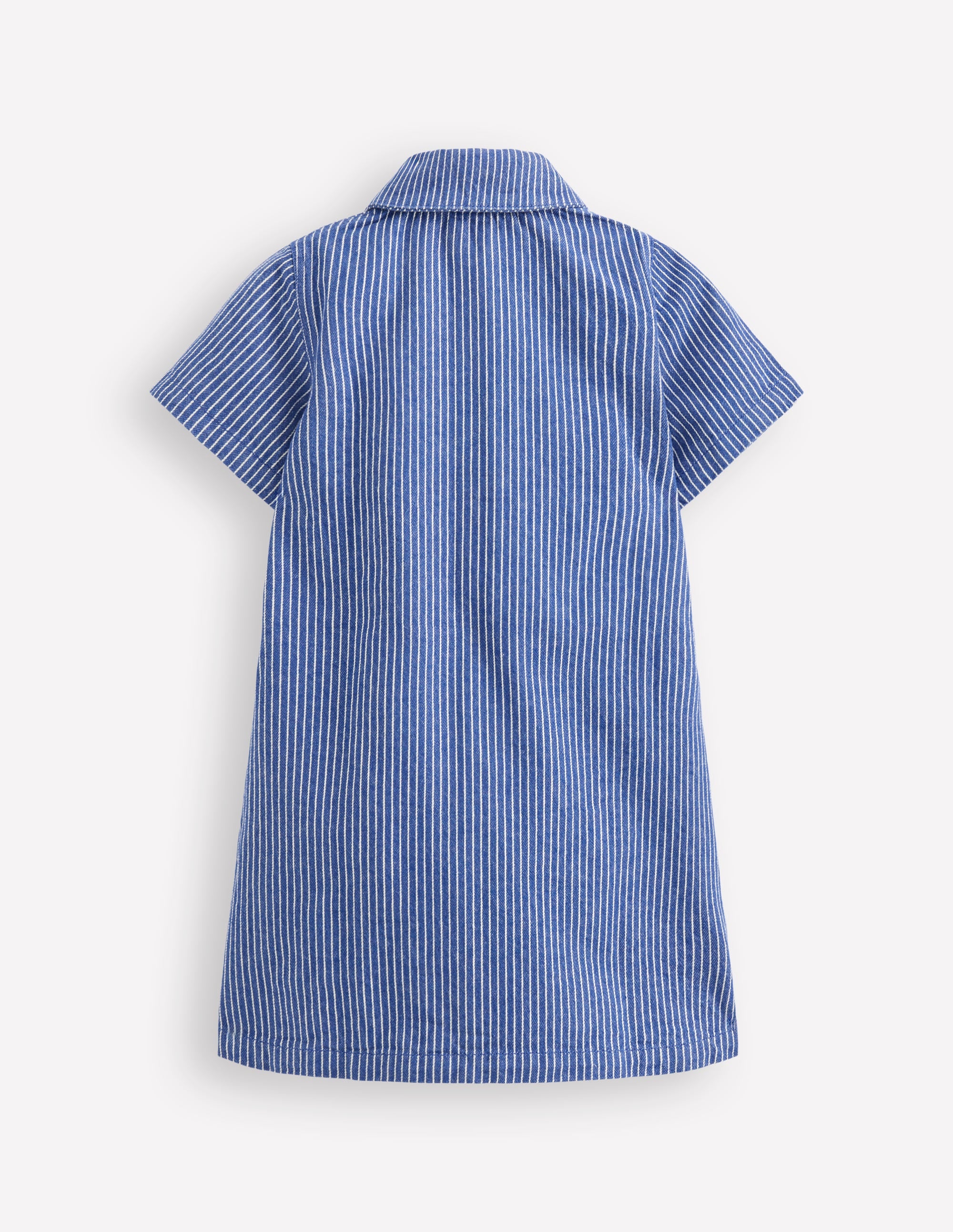 Robe-chemise Lena en jean-Rayé bleu saphir - Image 2