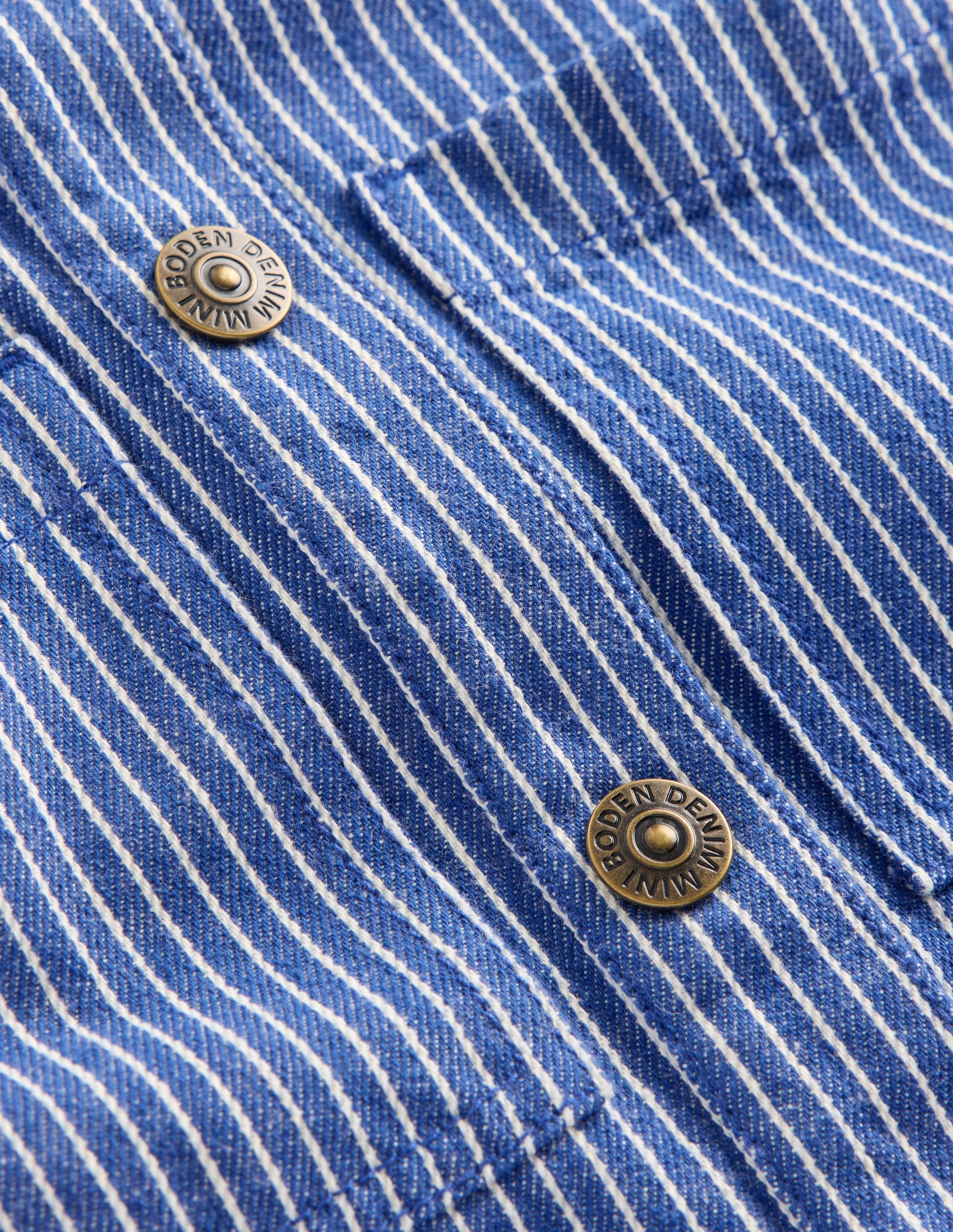 Robe-chemise Lena en jean-Rayé bleu saphir - Image 3