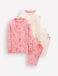 2 pyjamas douillets-Ballerines rose vintage