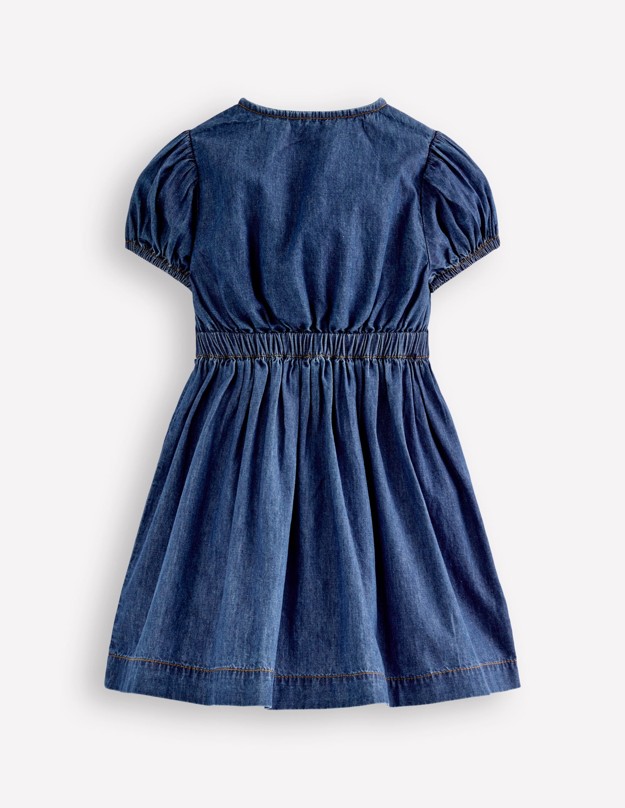 Gewebtes Kleid zum Binden vorn-Heller Used Look - Image 2