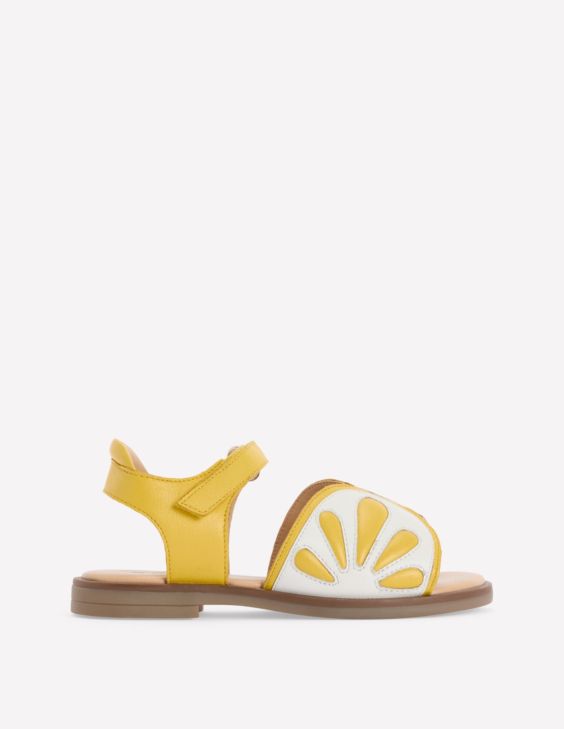 Sandales fun en cuir-Citron-2