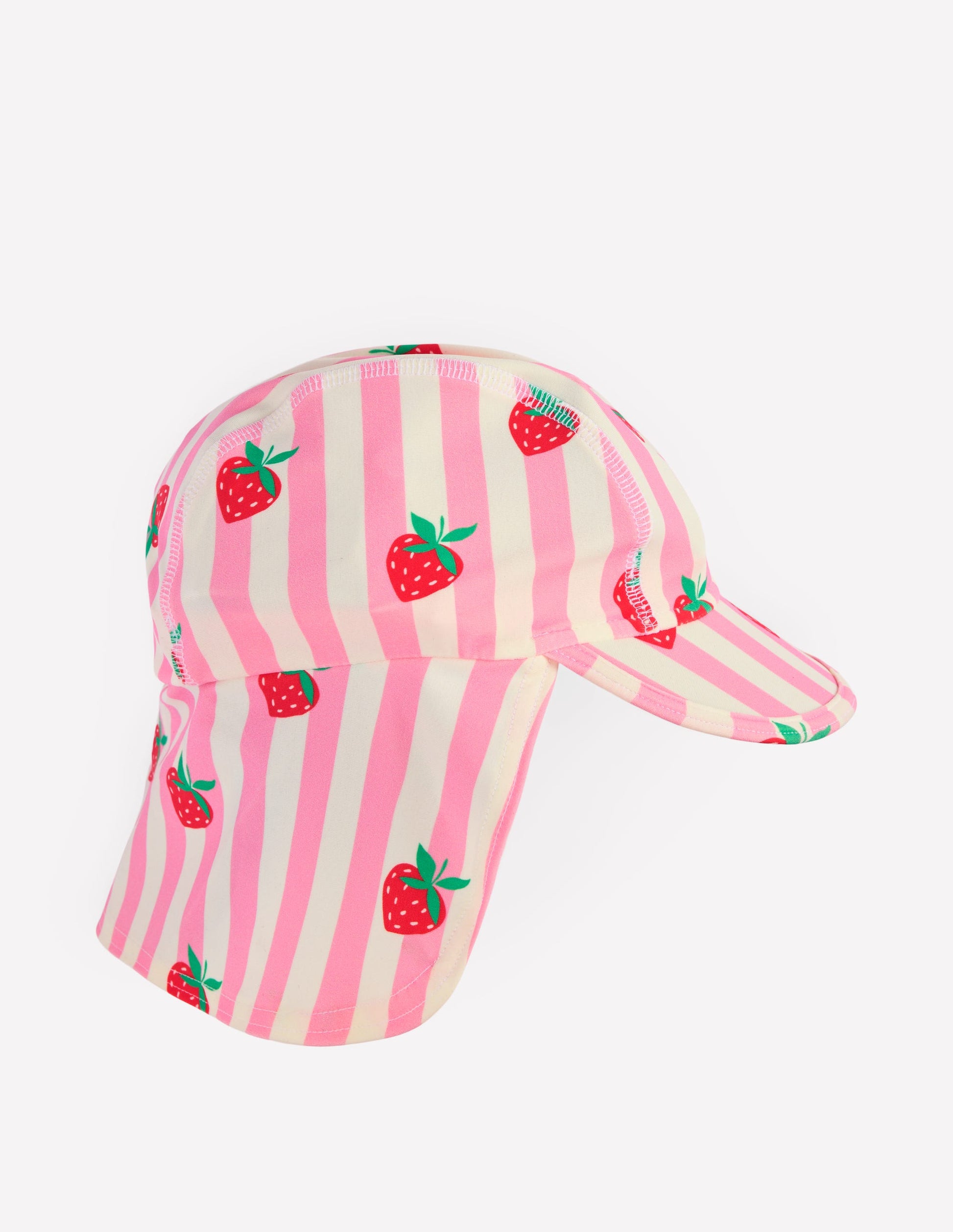 Fun Sun Safe Girls Hat-Pink Strawberry Stripe-1