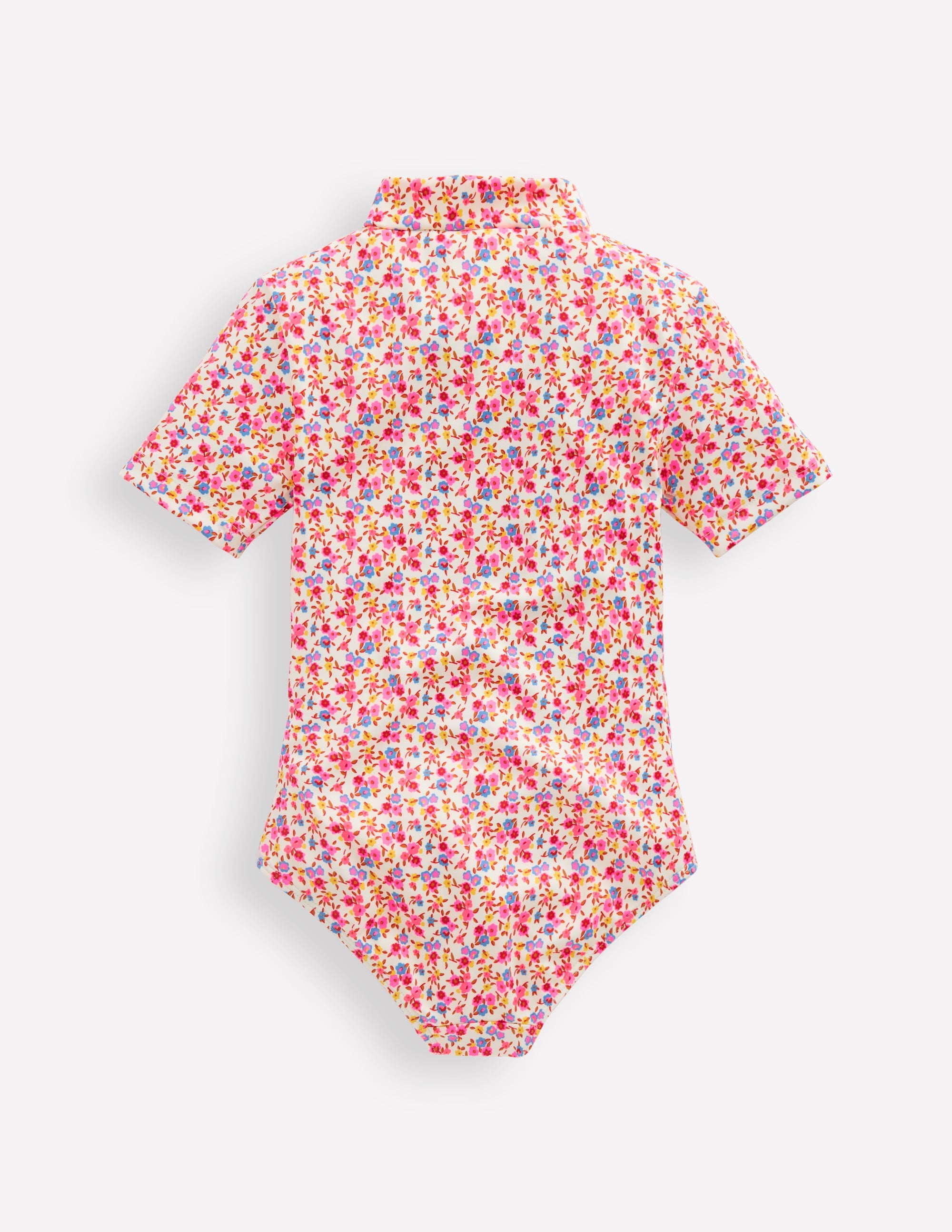 Maillot de bain à manches courtes-Petites fleurs papyrus - Image 2