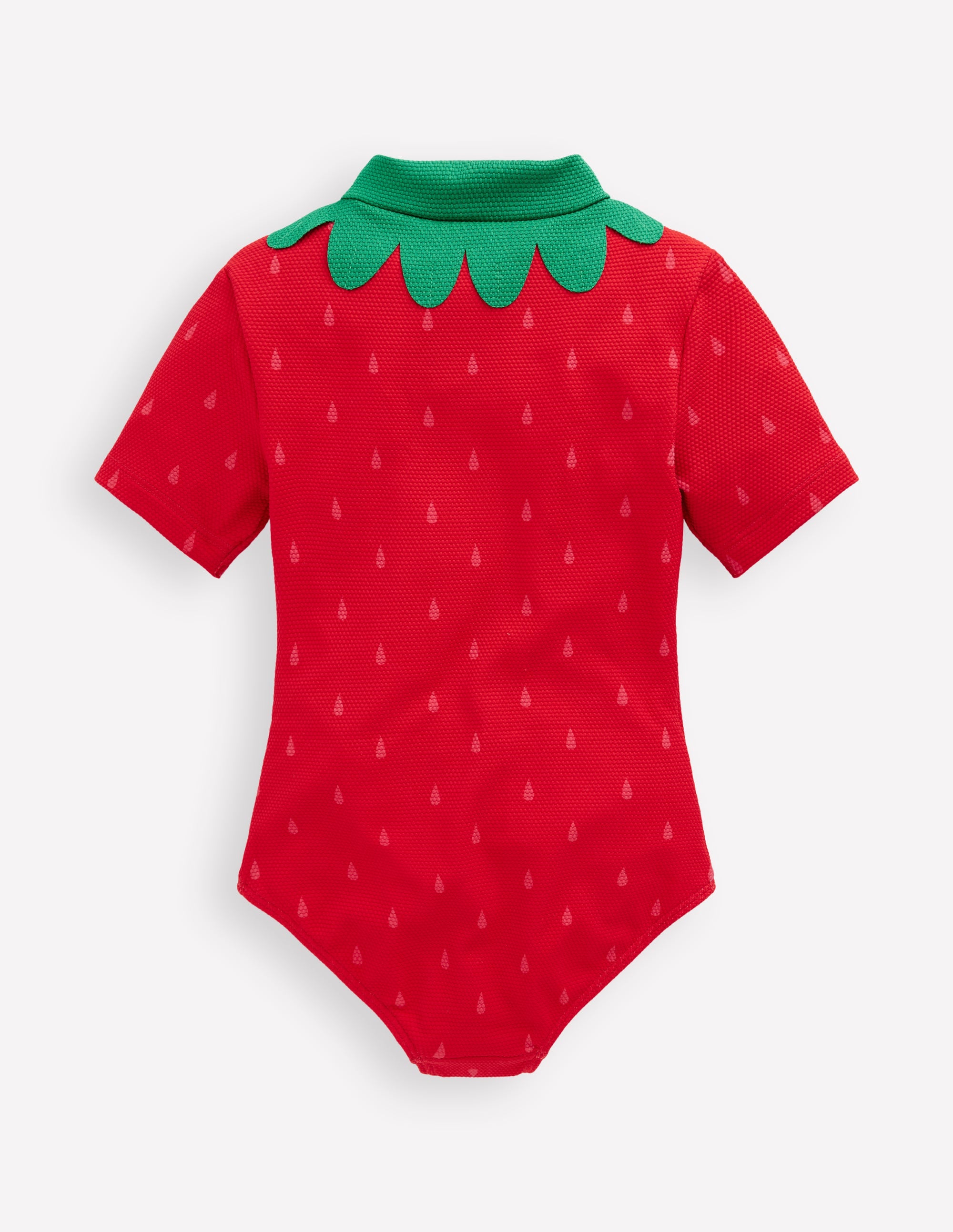 Maillot de bain à manches courtes-Fraise rose pop - Image 2