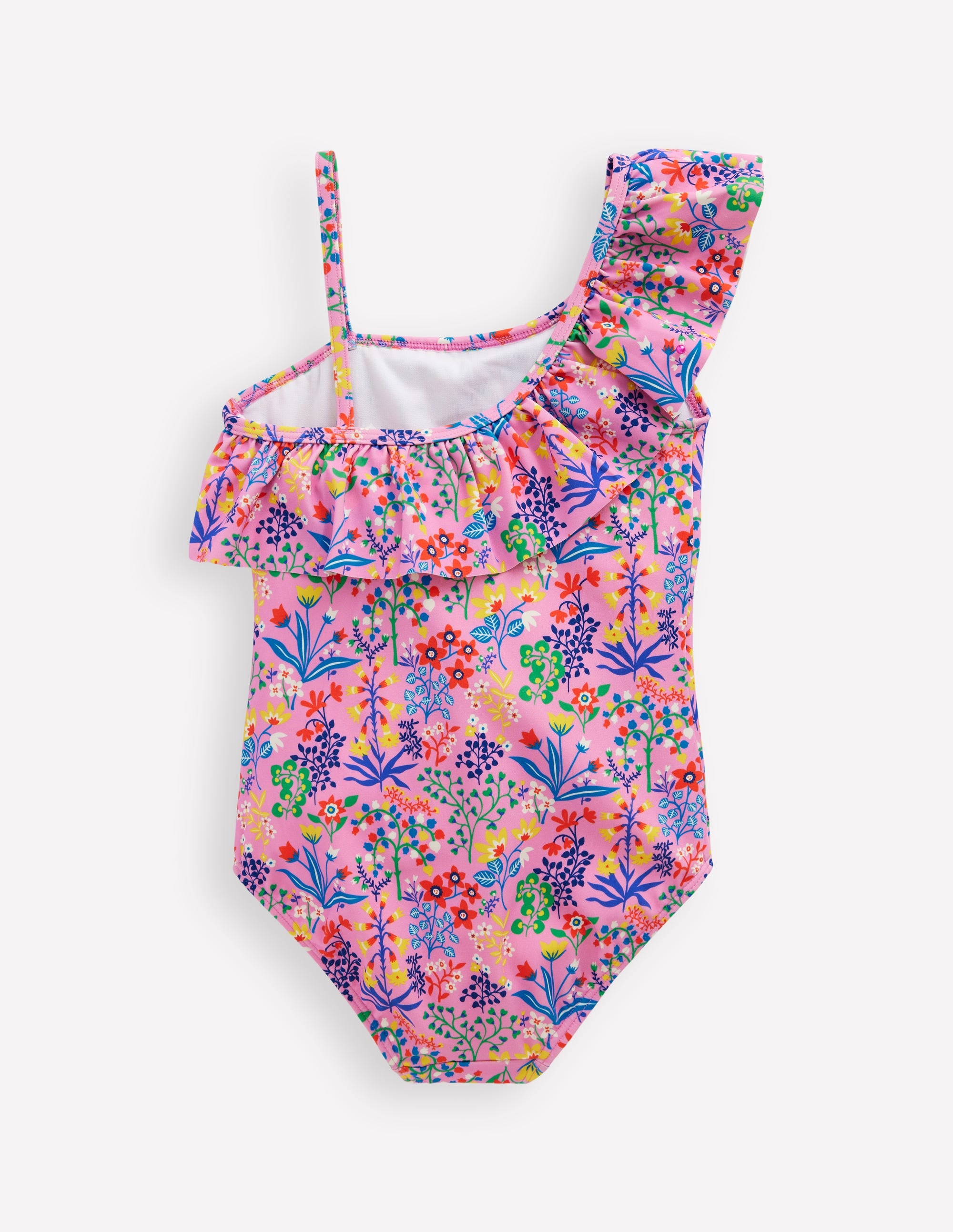 Maillot de bain Lila asymétrique-Motif Garden Floral rose reine-des-près - Image 2