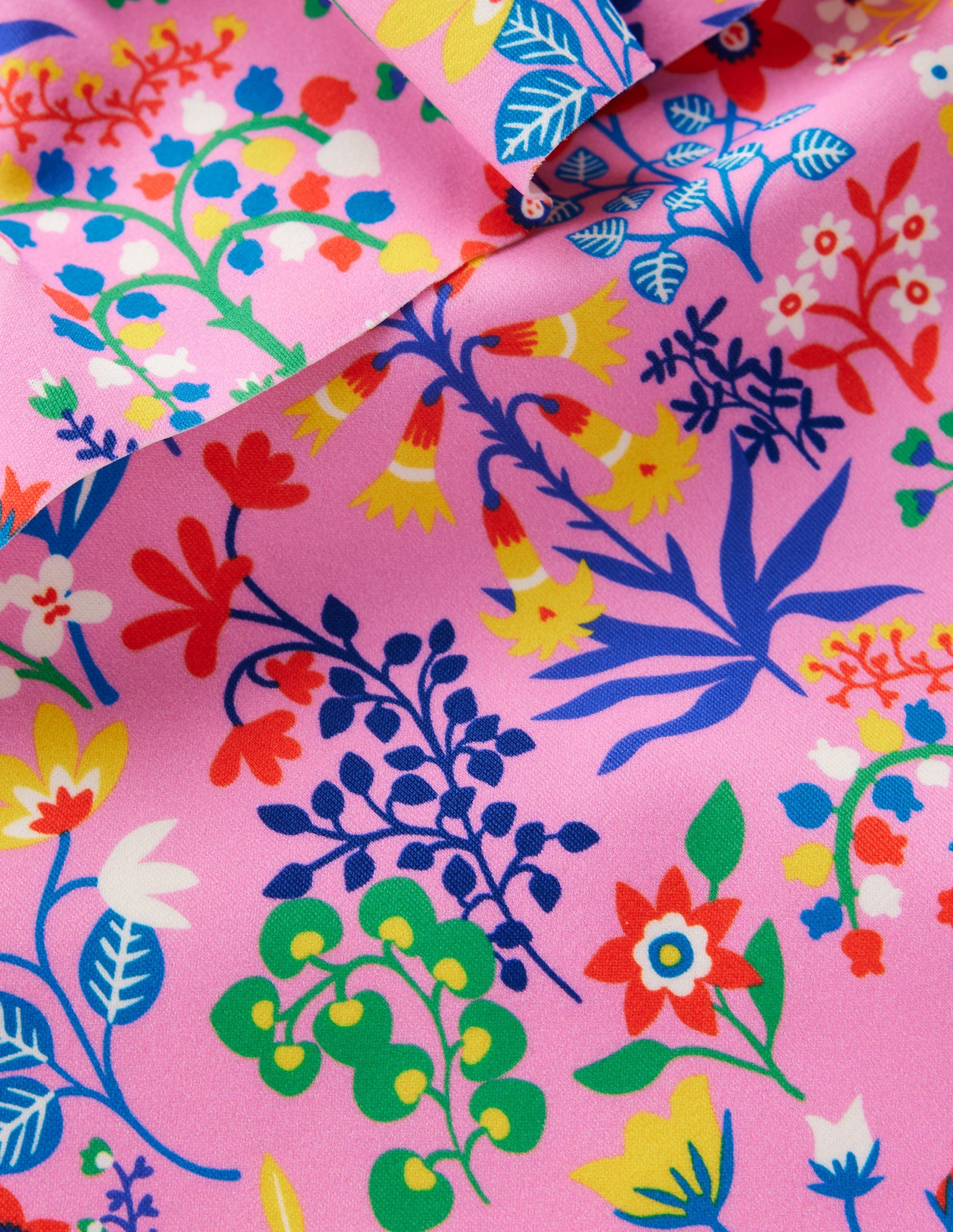 Lila Badeanzug mit einem Träger-Wiesenrosa Garten Blumenmuster-3