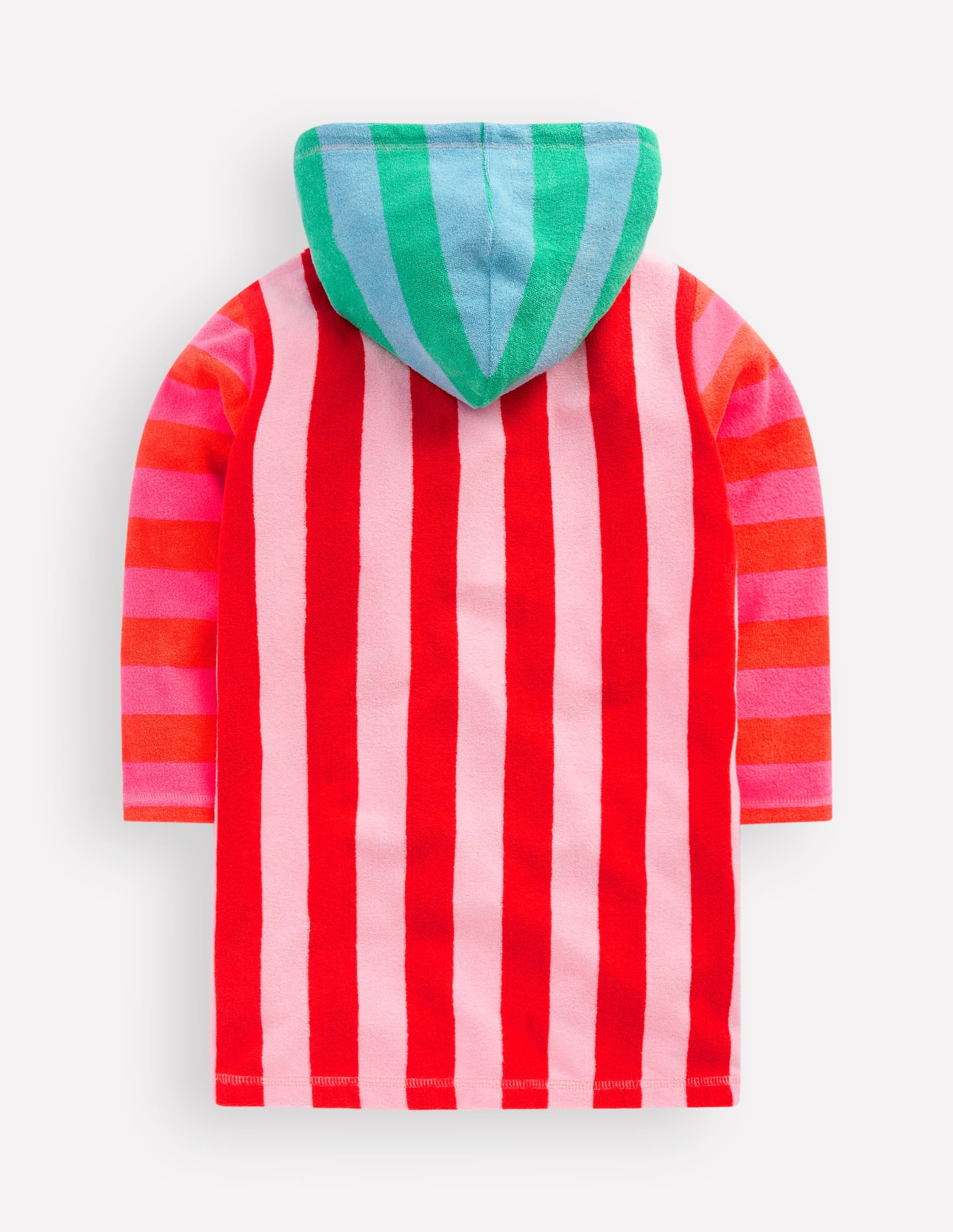 Poncho en éponge Romie à fermeture zippée-À Rayures Multicolores - Image 4