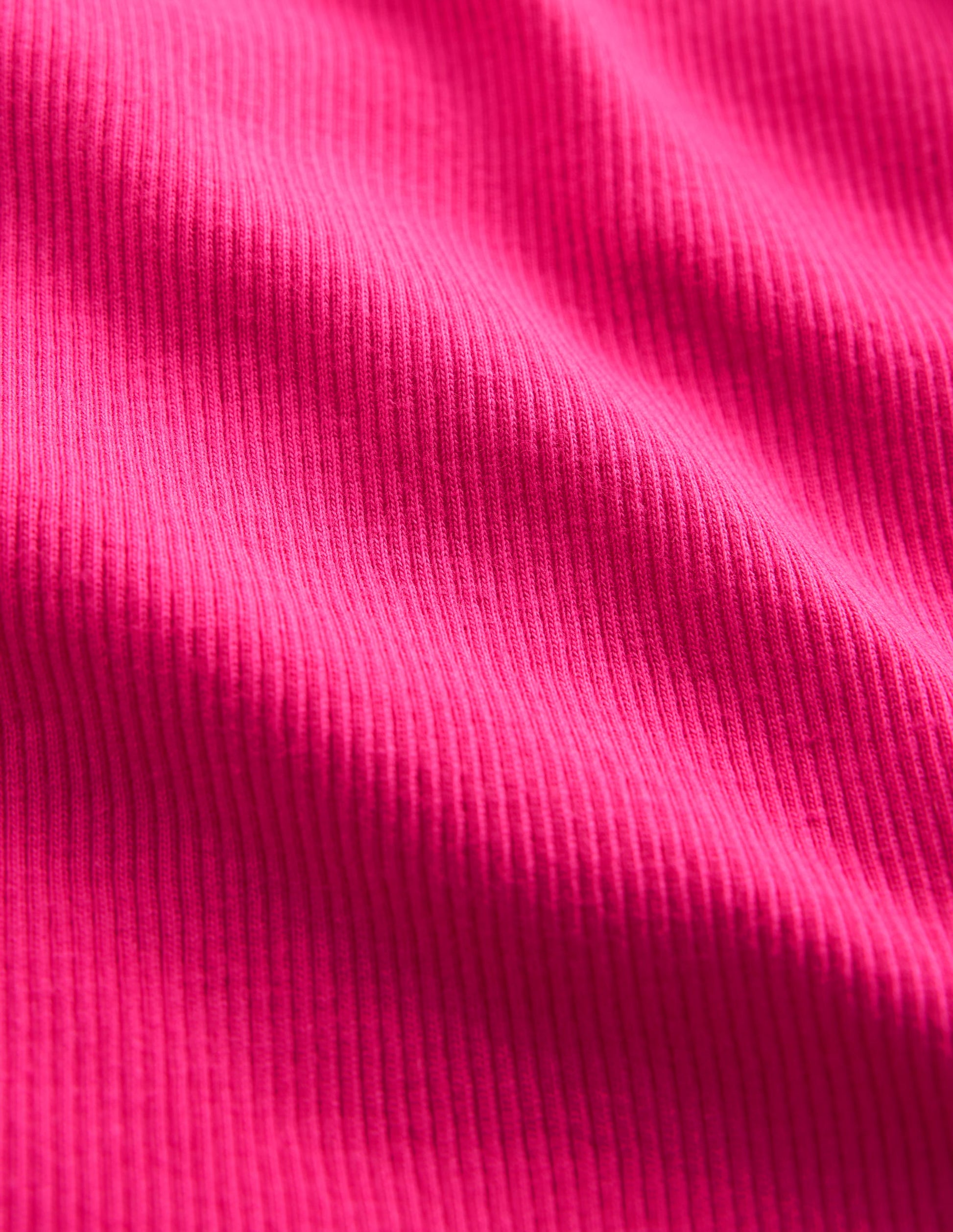 Geripptes Top mit Spitzenbesatz-Rosarot-3