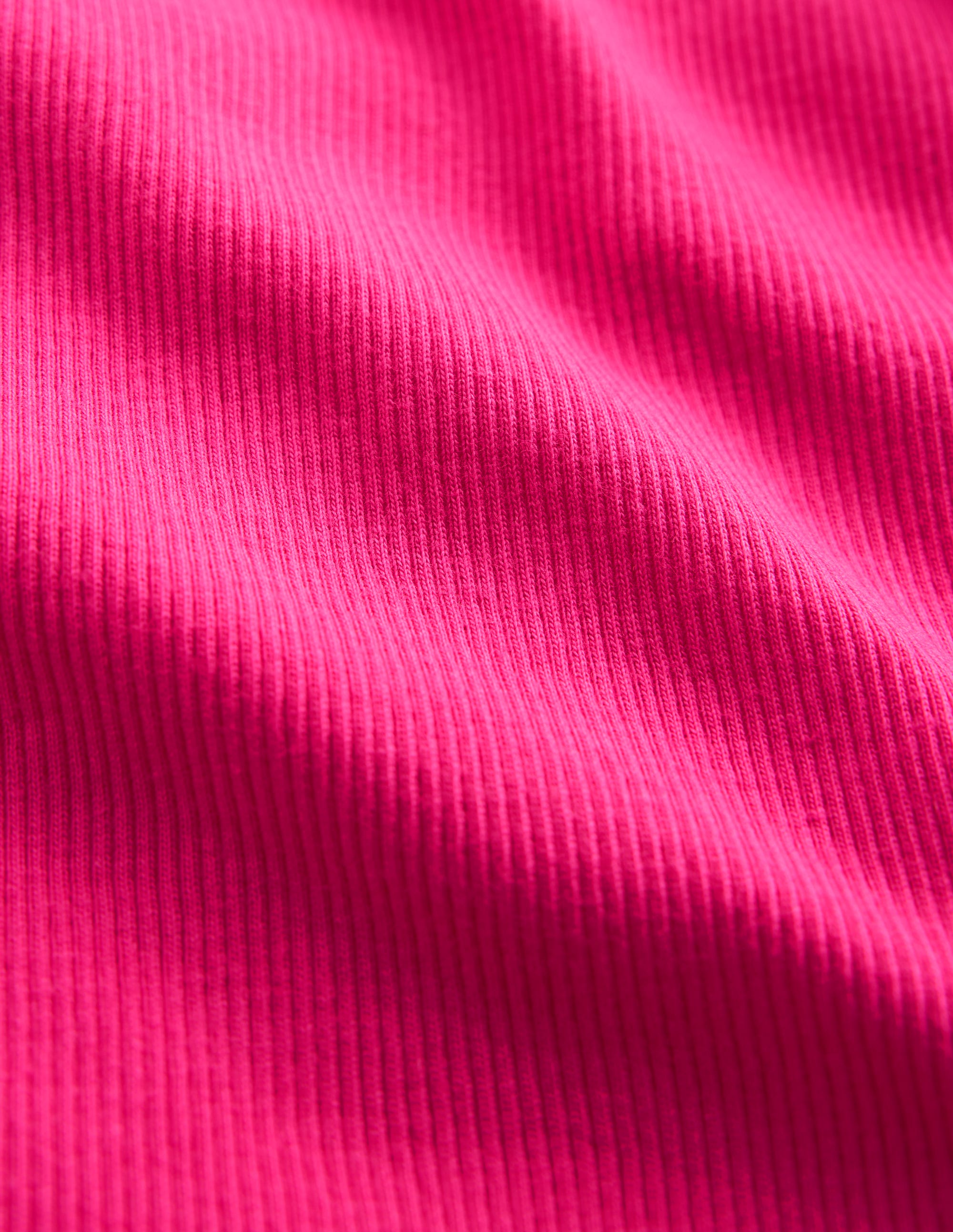 Ribbed Lace Trim Vest-Pink Peony - Image 3