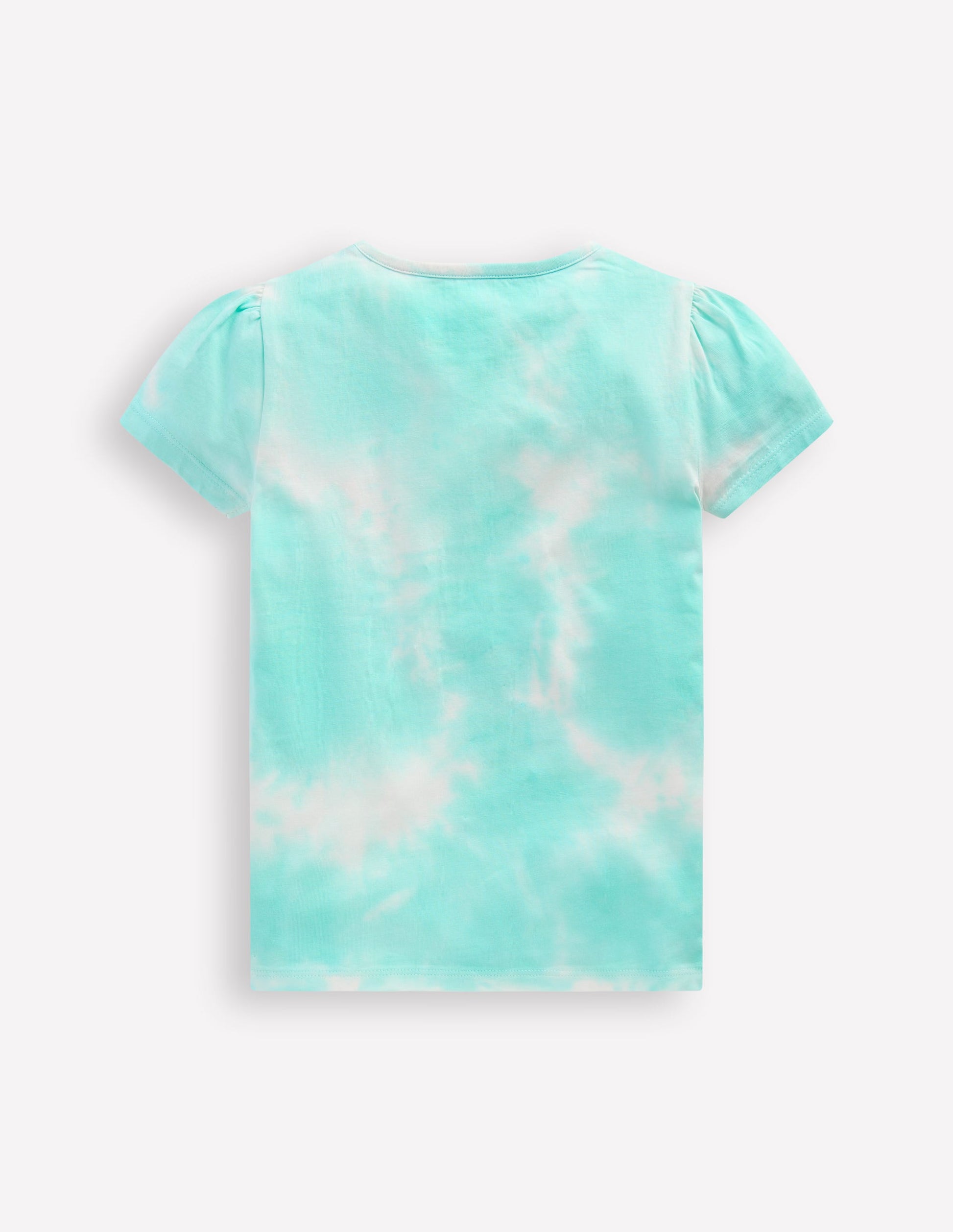 Oberteil mit Puffärmeln und Superstich-Blau Delfine-2