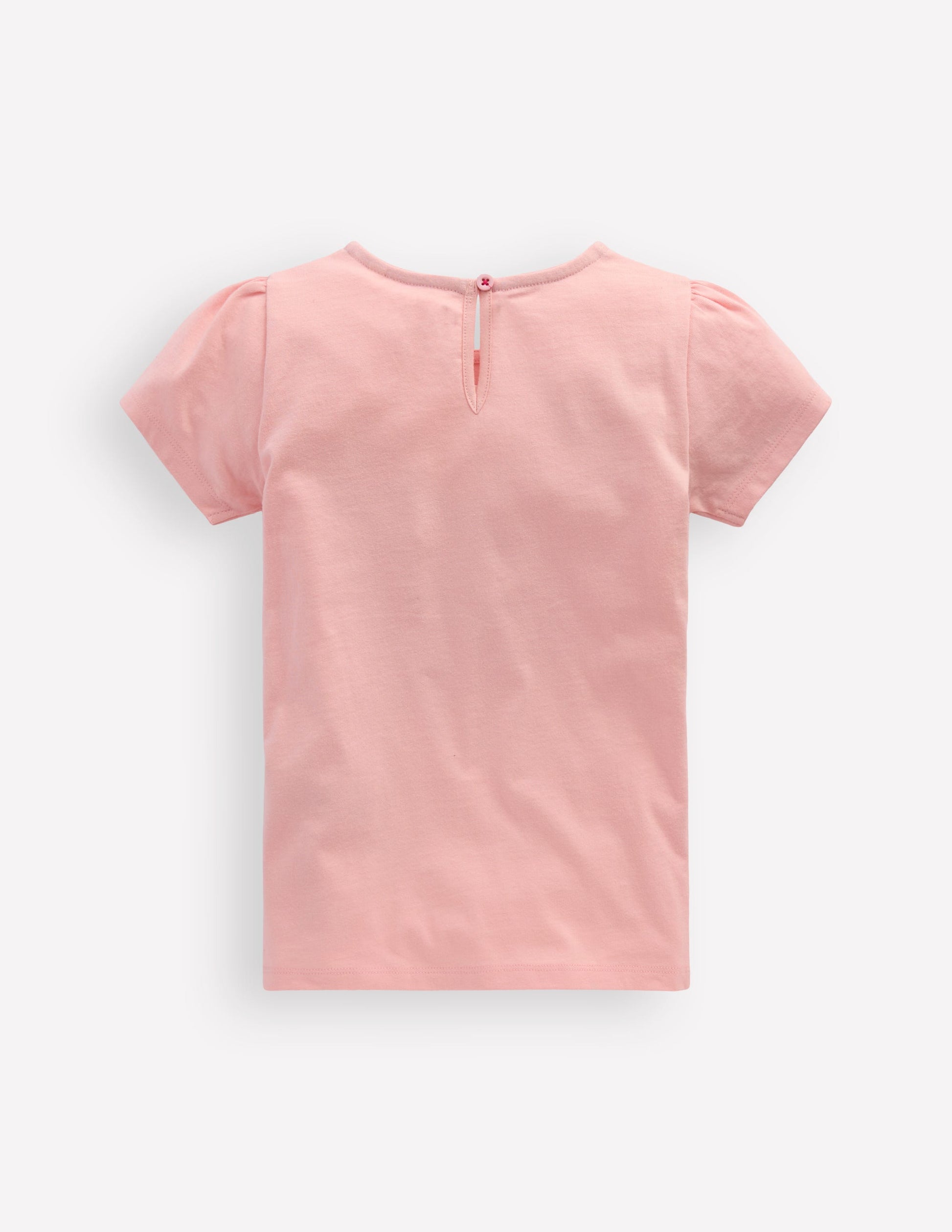 Oberteil mit Puffärmeln und Superstich-Kreiderosa Herzen-2