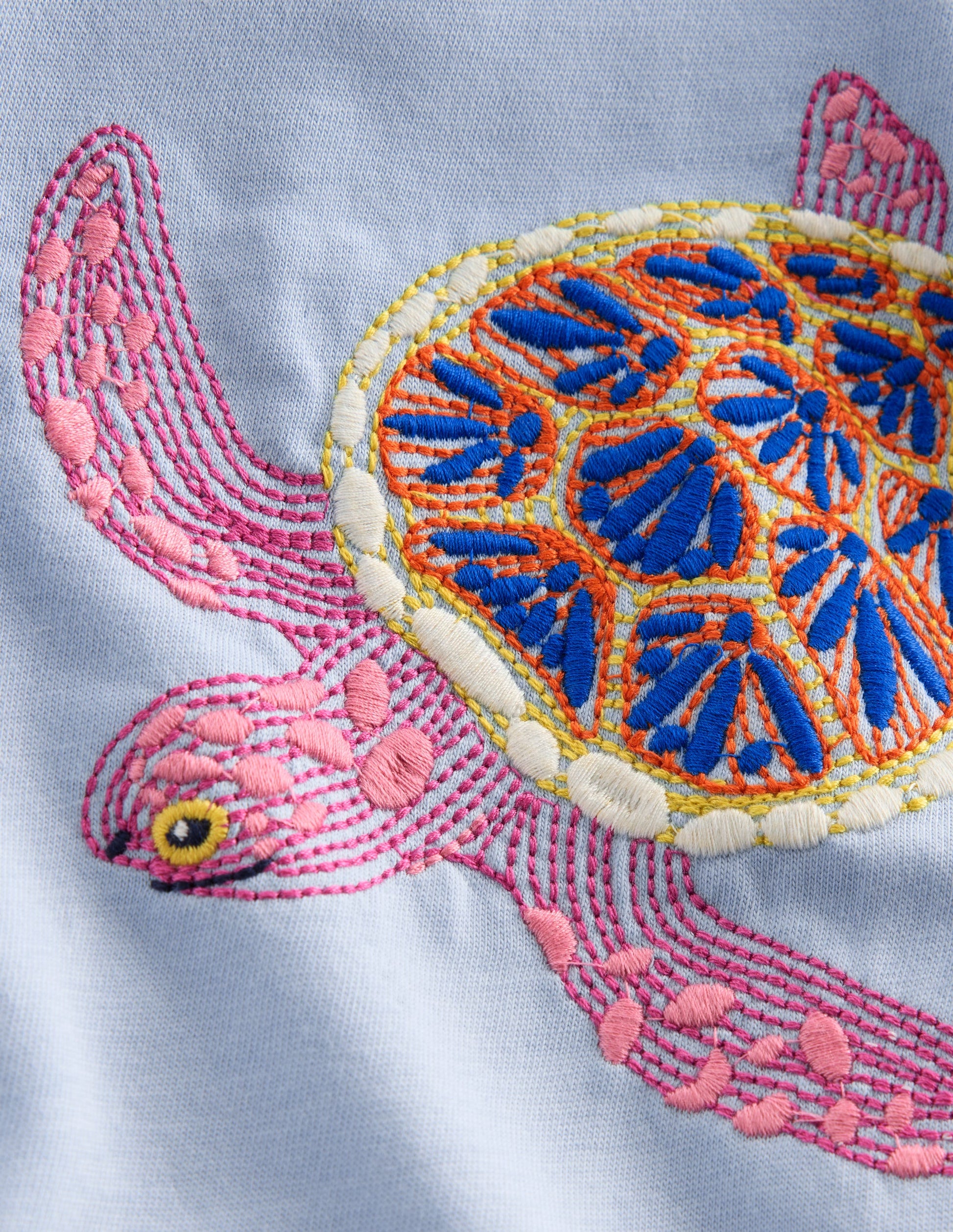 Oberteil mit Puffärmeln und Superstich-Nebelblau Schildkröten-3