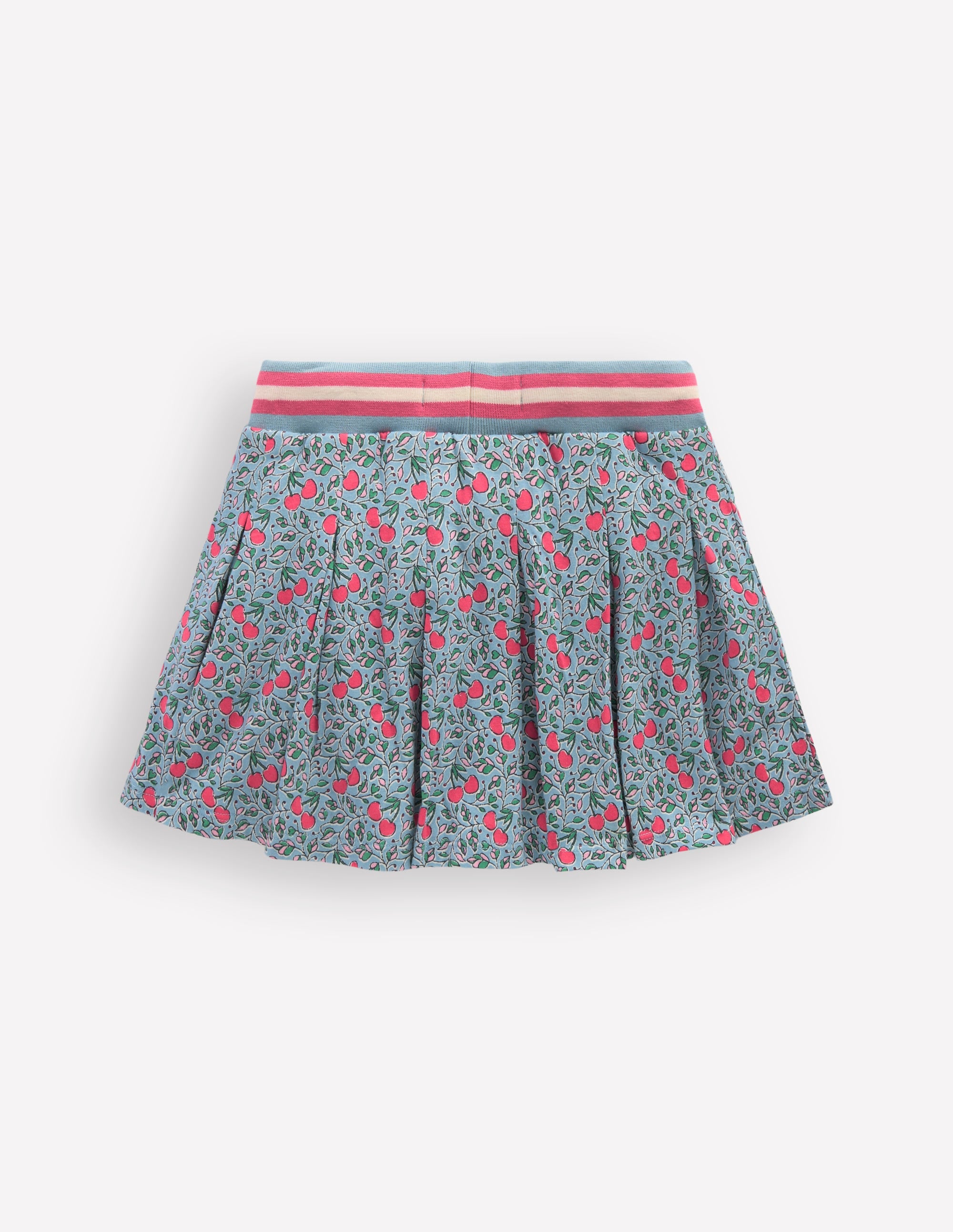 Pleated Jersey Skort-Blue Cherries - Image 2