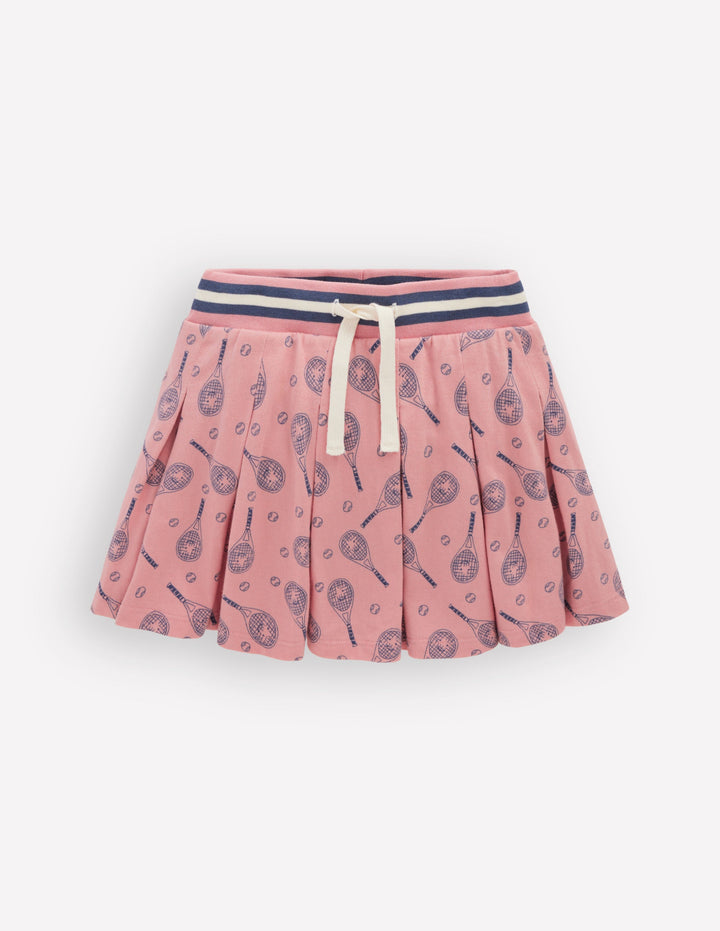 Plissierter Jersey-Skort-Rosa Tennis