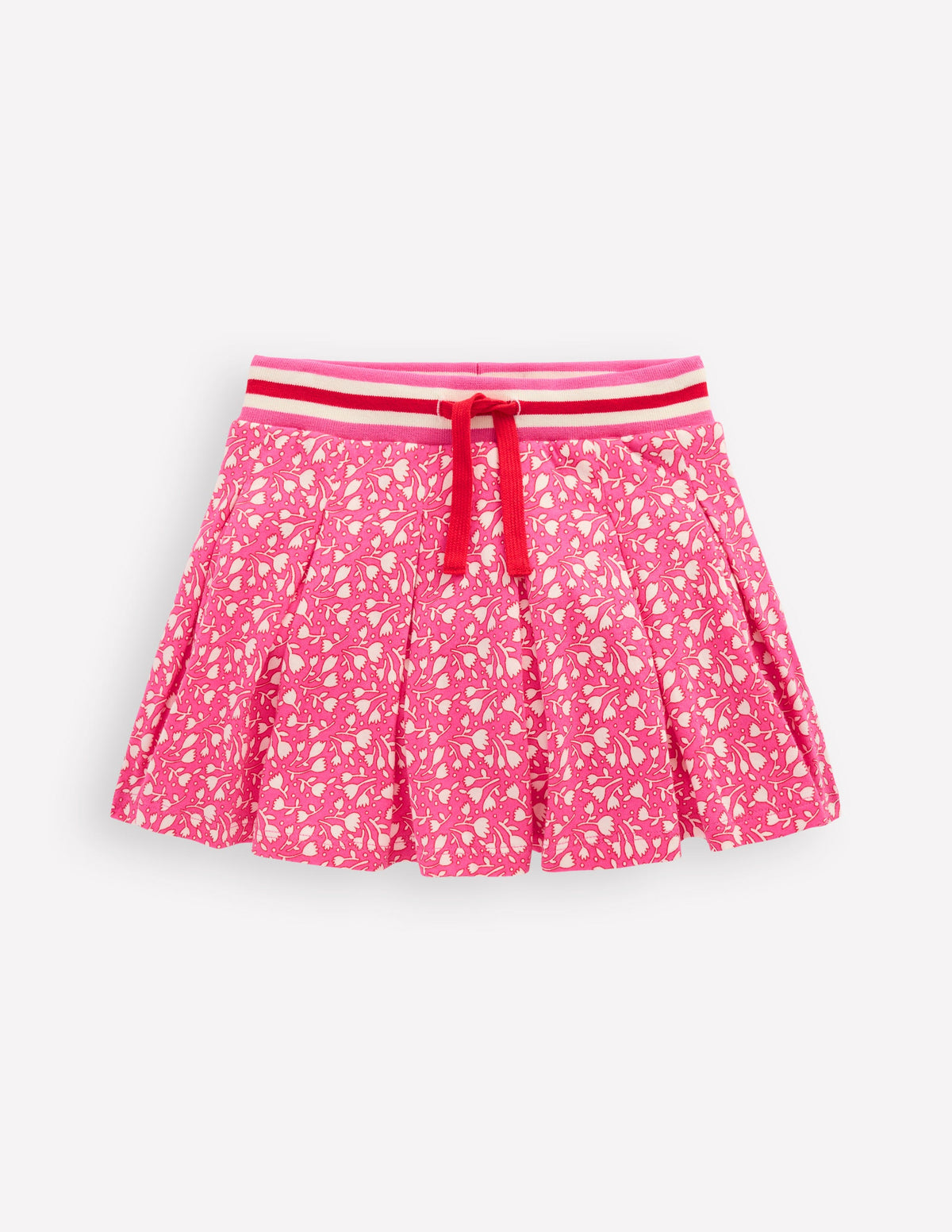 Pleated Jersey Skort-Pink Tiny Tulip - Image 1