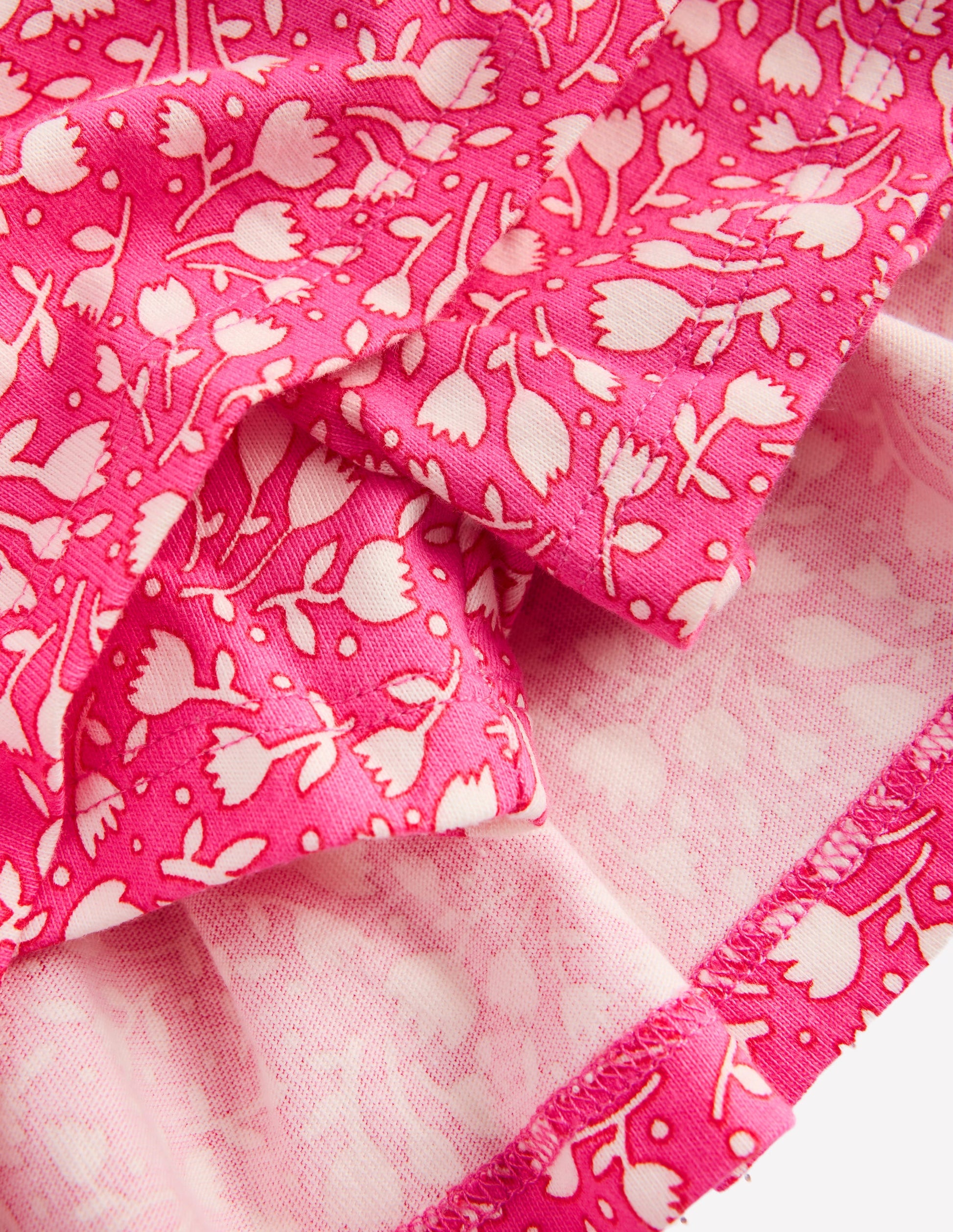 Plissierter Jersey-Skort-Rosa kleine Tulpe-3