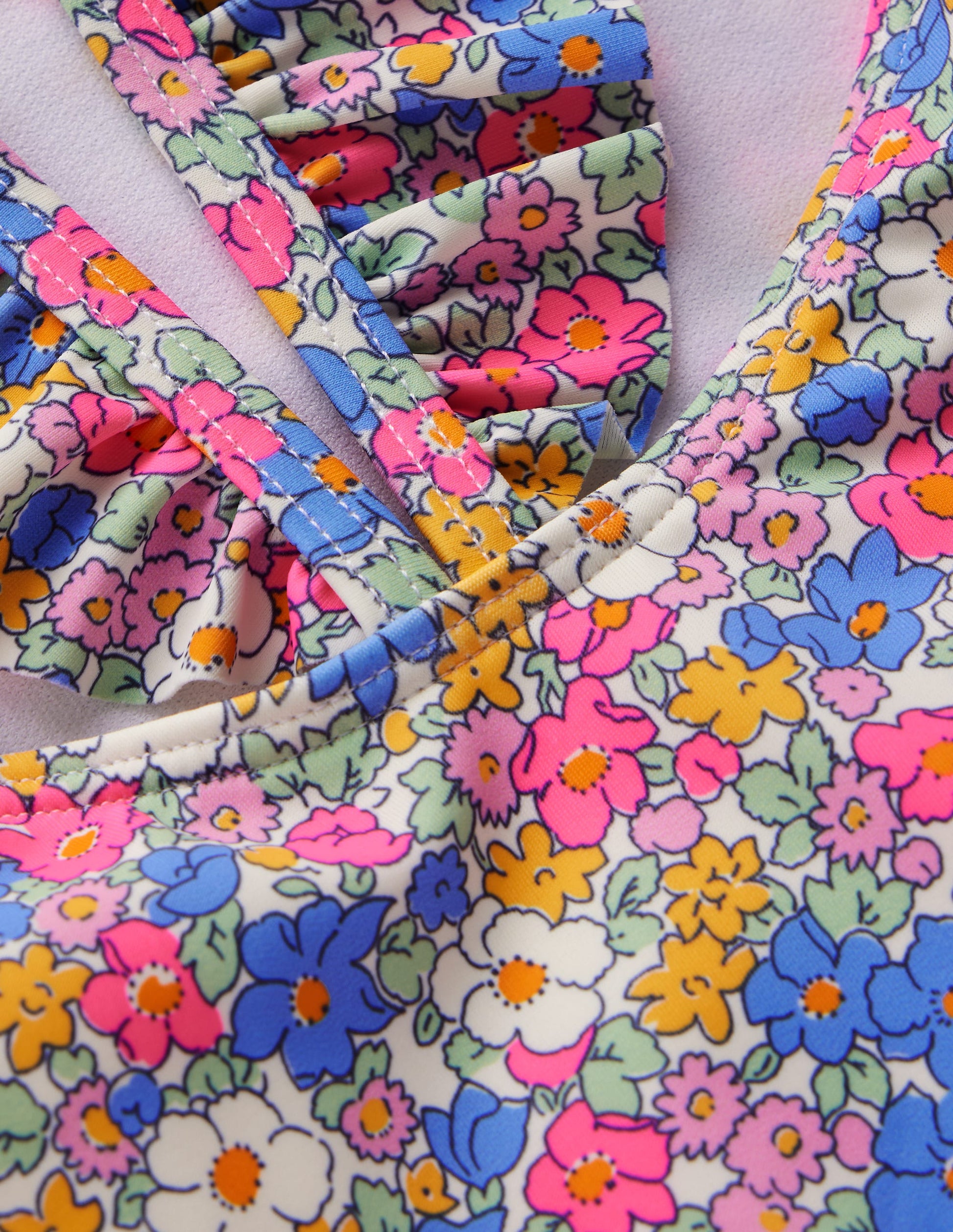 Hallie Badeanzug mit Rüschenträgern-Kleines Sommer-Blumenbeet-3