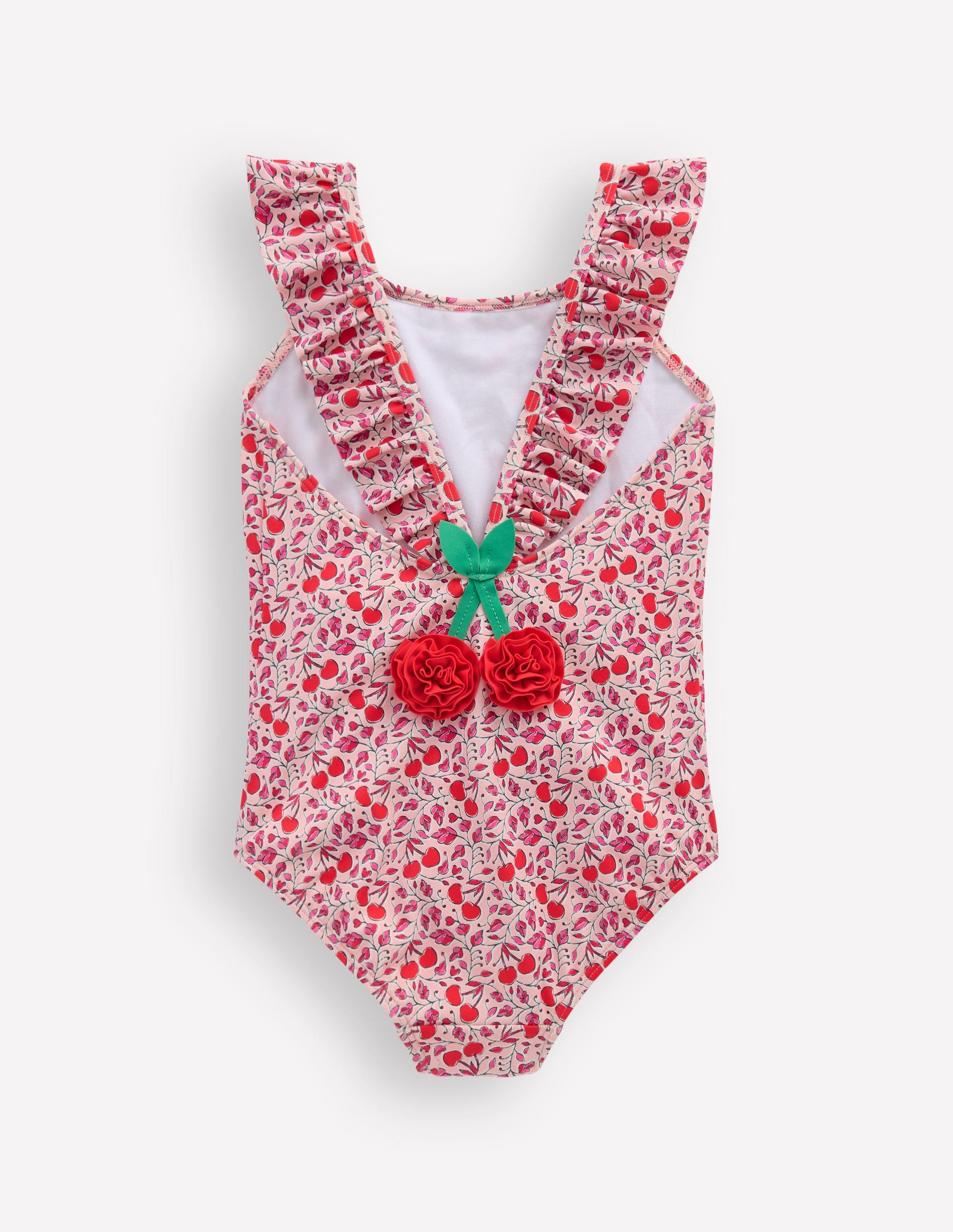 Maillot de bain Hallie à bretelles volantées-Motif Cherry Vine lotus-2