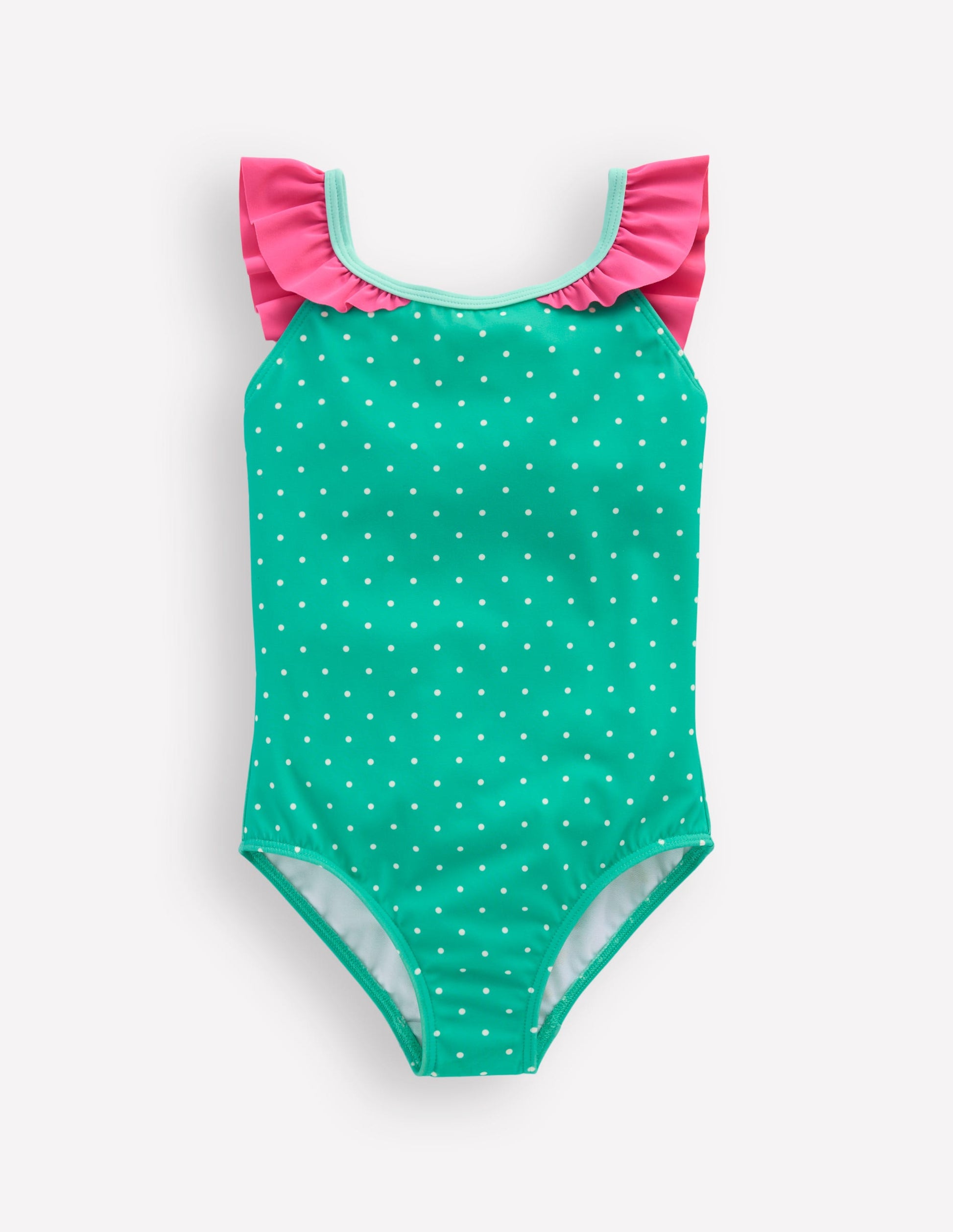 Maillot de bain Hallie à bretelles volantées-Tortue bleu aigue-marine-2