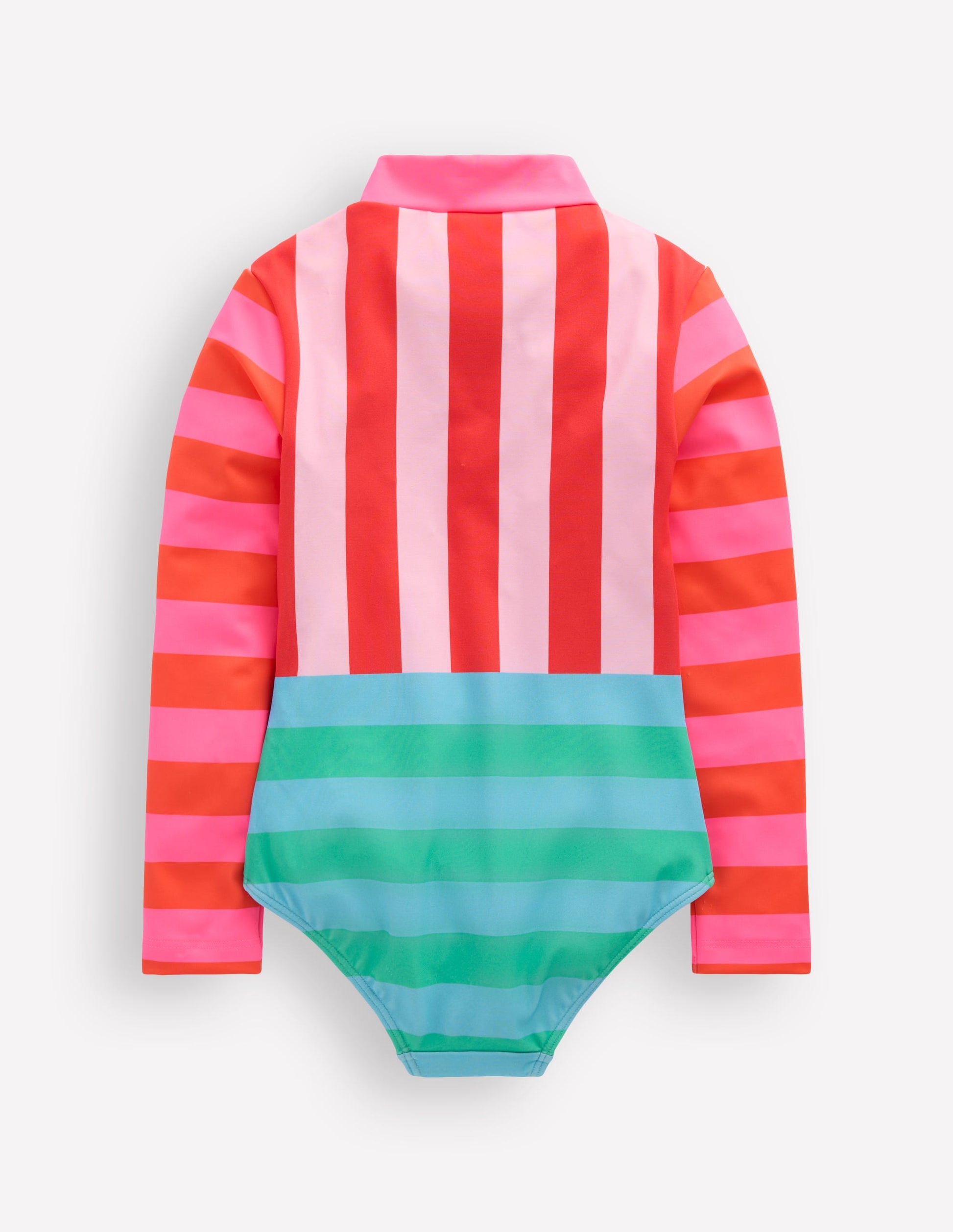 Maillot de bain à manches longues-Rayé Méli-mélo Multicolore-3