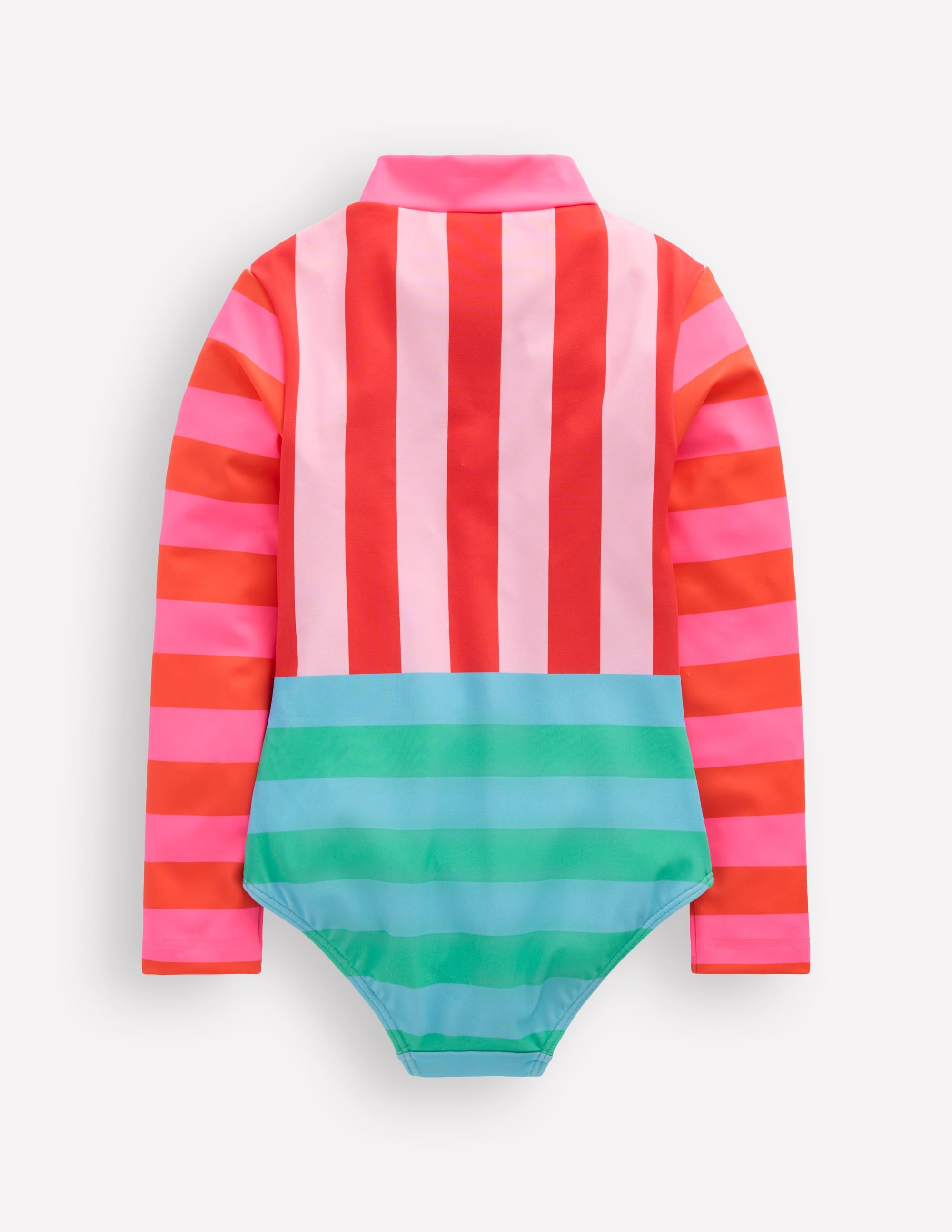 Maillot de bain à manches longues-Rayé Méli-mélo Multicolore - Image 2